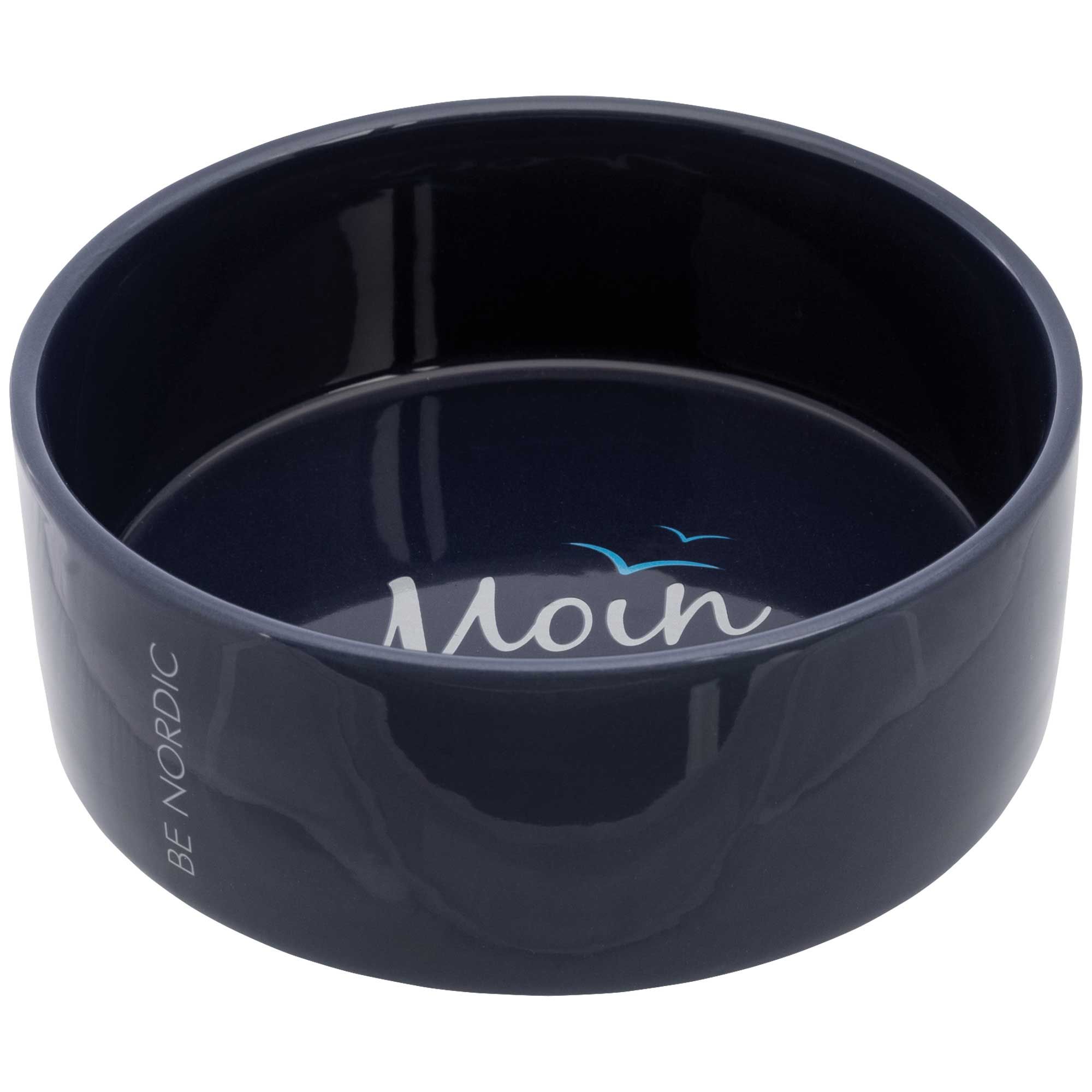 Blauer Napf mit Aufschrift "Moin" und Möwen. Marke "BE NORDIC".