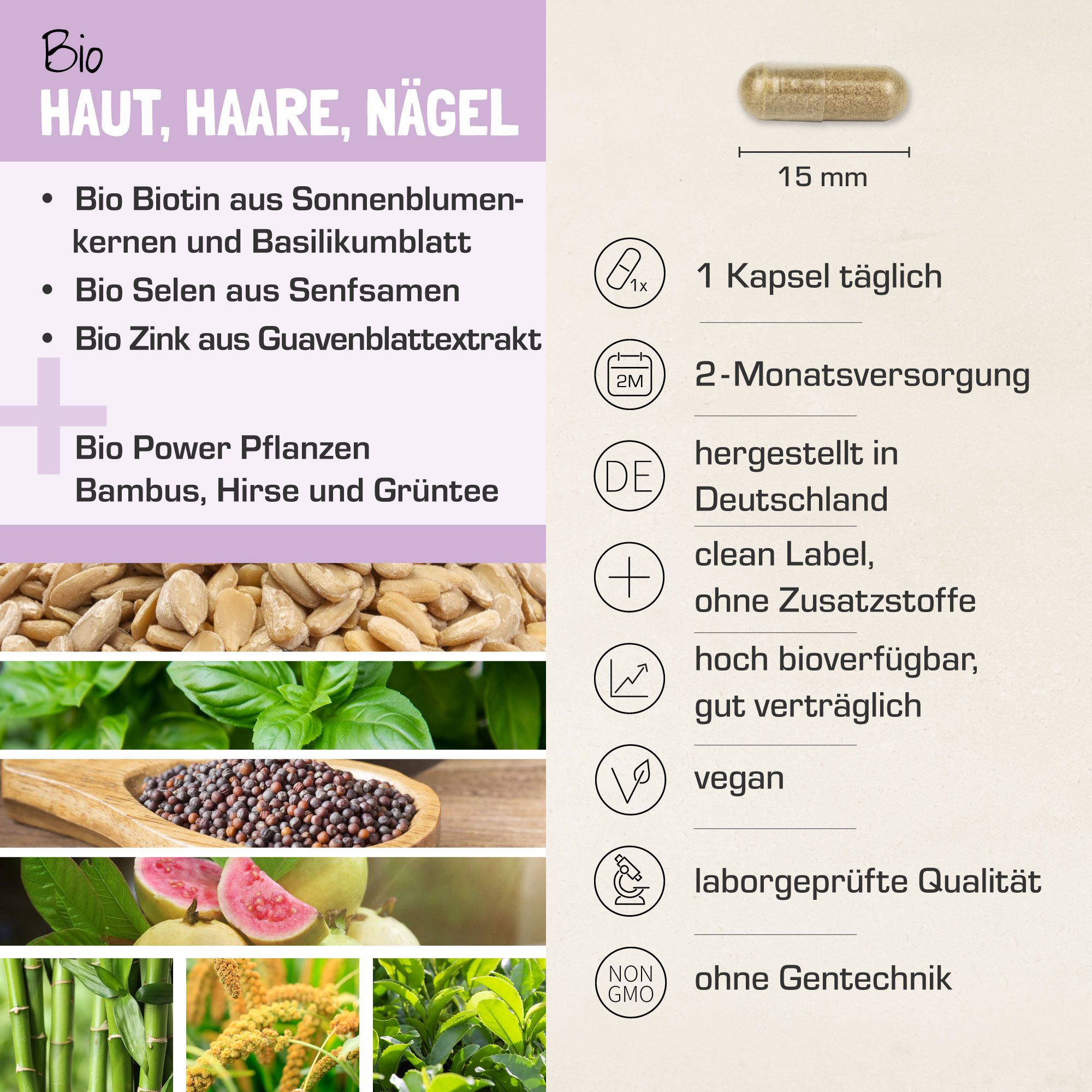 Purabyo - BIO Biotin Haut, Haare, Nägel