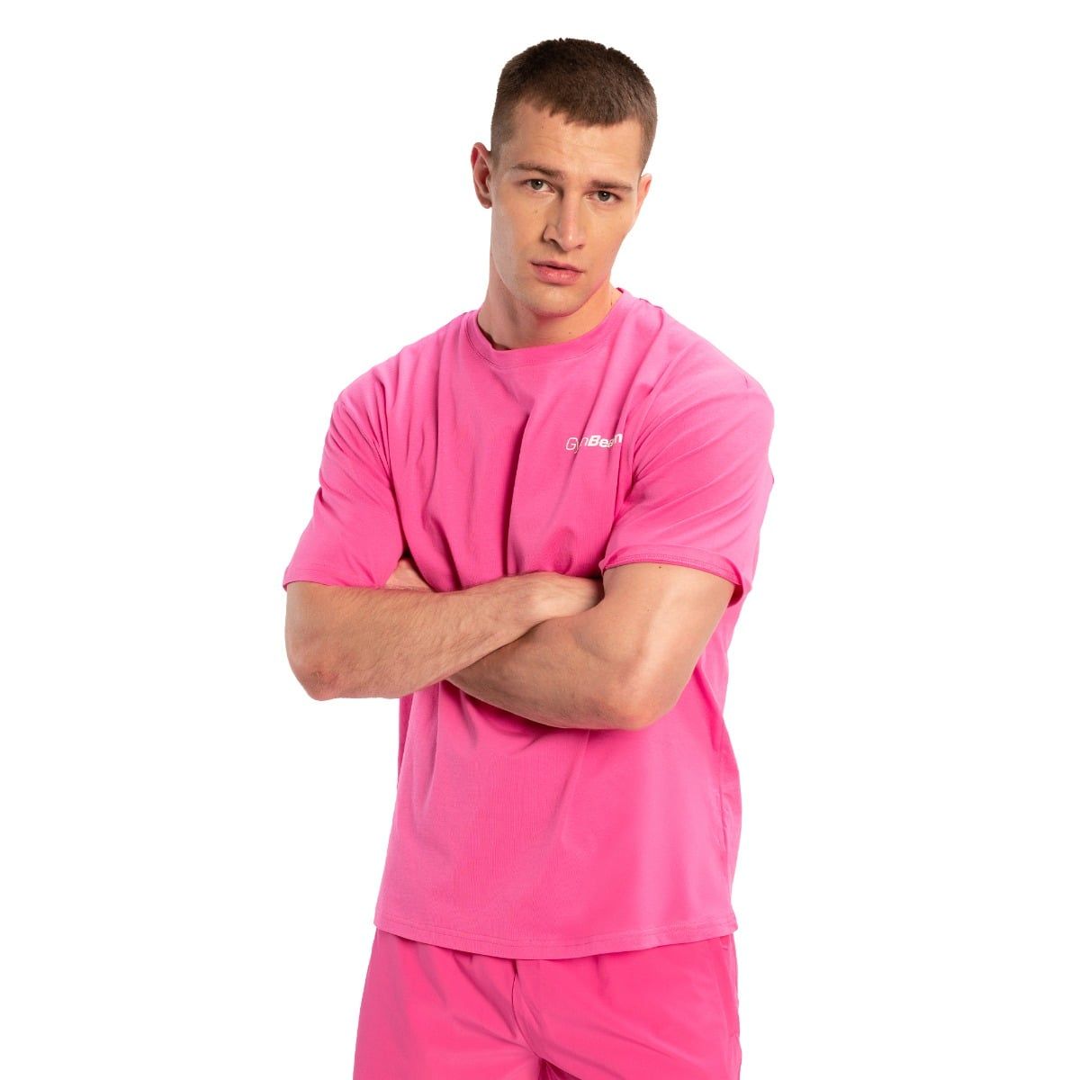 GymBeam T-Shirt Herren Oversized Kurzarm Limitless Dragonfruit