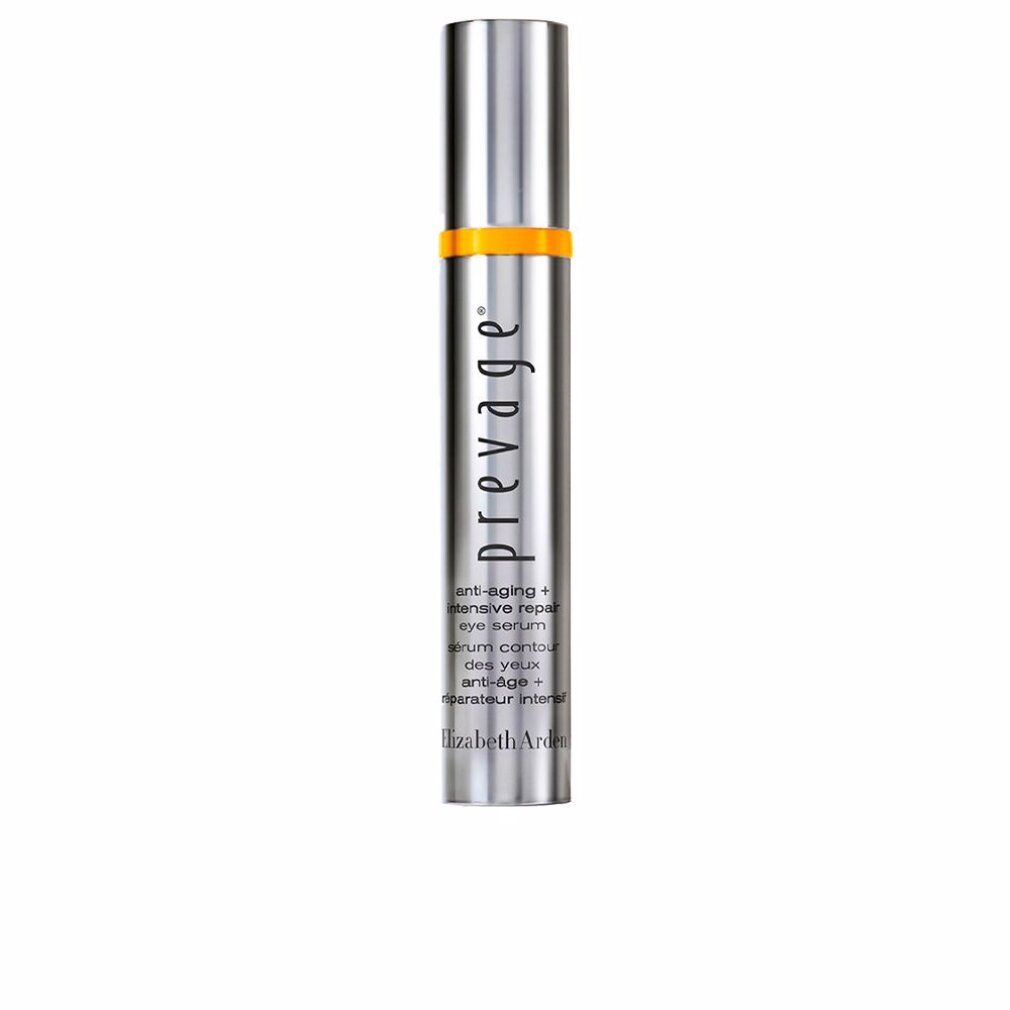 Zylindrische, silberne Flasche mit gelbem Band. "prevage"-Schriftzug. Produktname und Details.