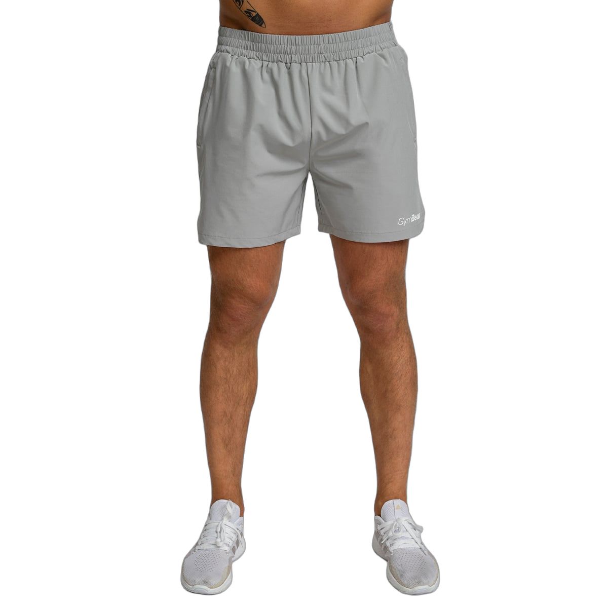 GymBeam Shorts Herren Regular TRN Grau mit Gummizug und Reißverschlusstaschen 1 St