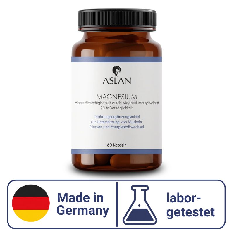 Aslan Magnesium – Magnesiumbisglycinat, hohe Bioverfügbarkeit, vegan 60 St Kapseln