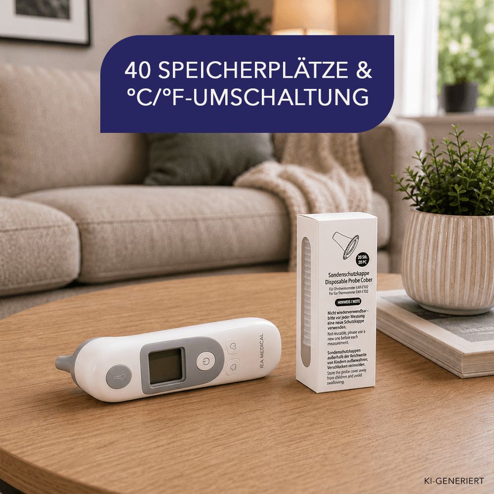 IEA Medical Ohrthermometer mit Schutzkappen