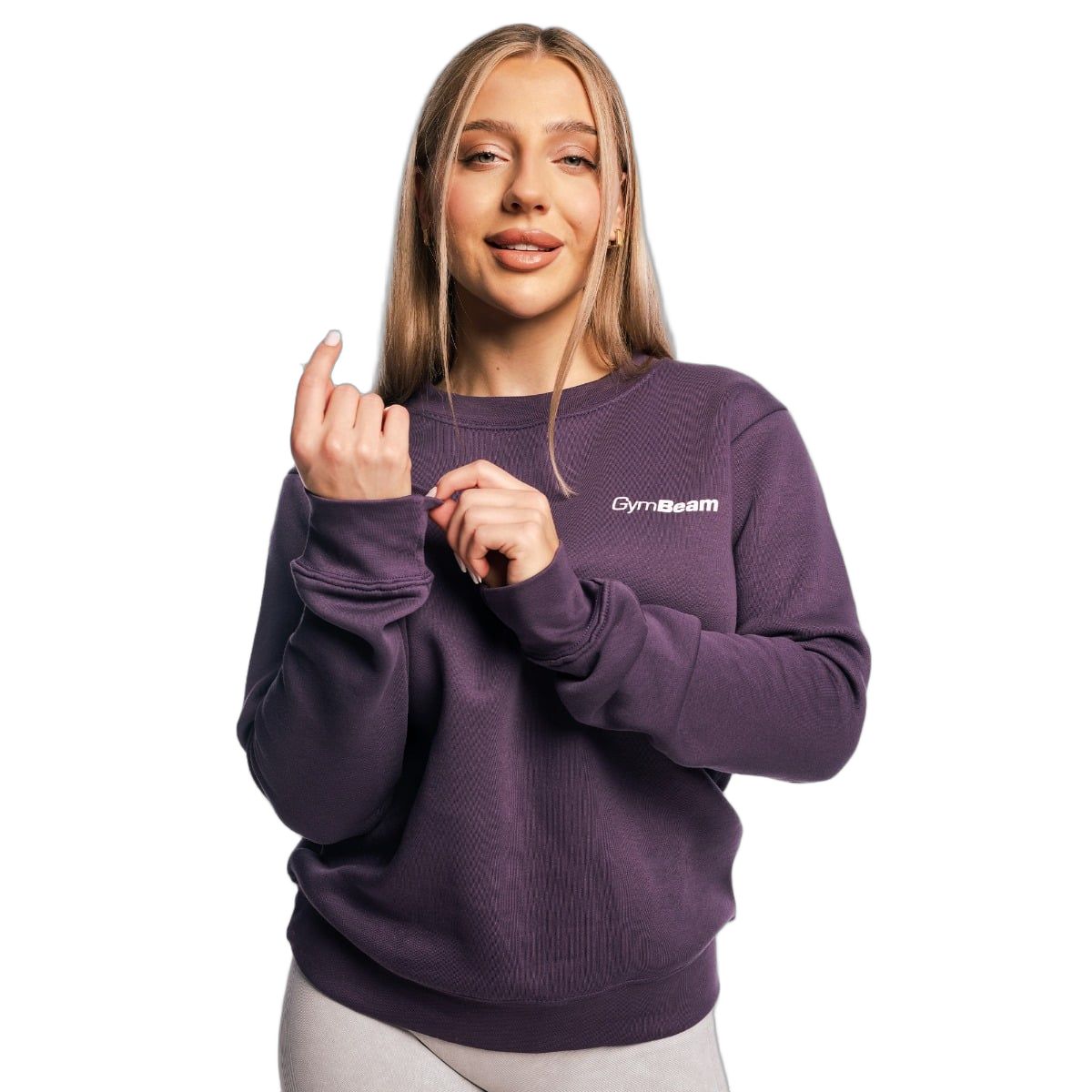 GymBeam Pullover Damen regular mit Rundhalsausschnitt in Obsidian