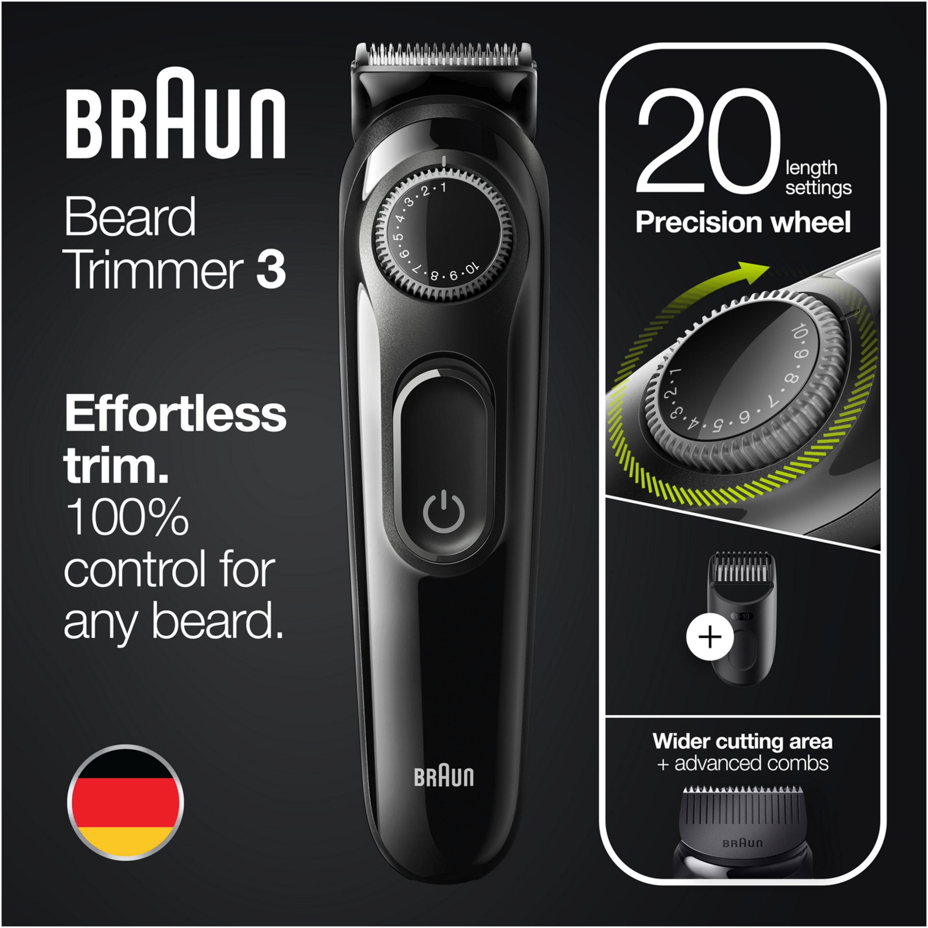 Braun - Barttrimmer "3 - BT3322" in Schwarz