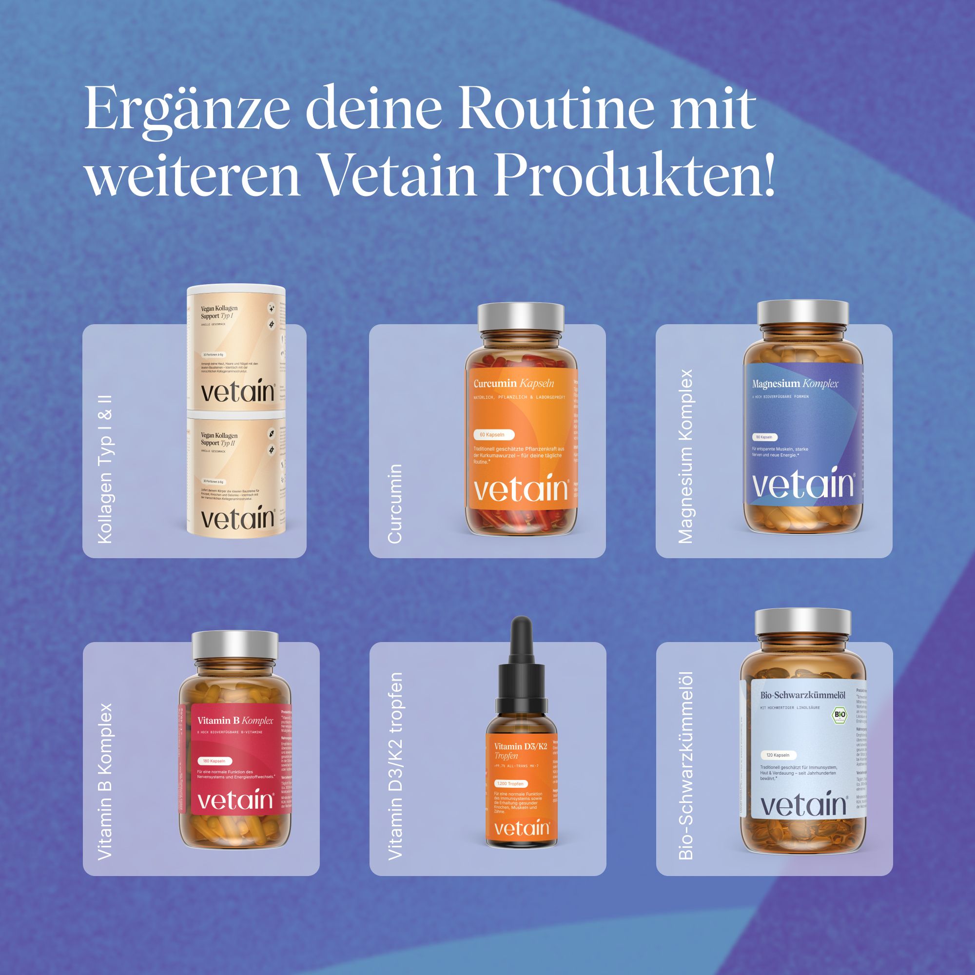 VETAIN Magnesium Komplex hochdosiert - 358mg pro elementares Magnesium/Tagesdosis