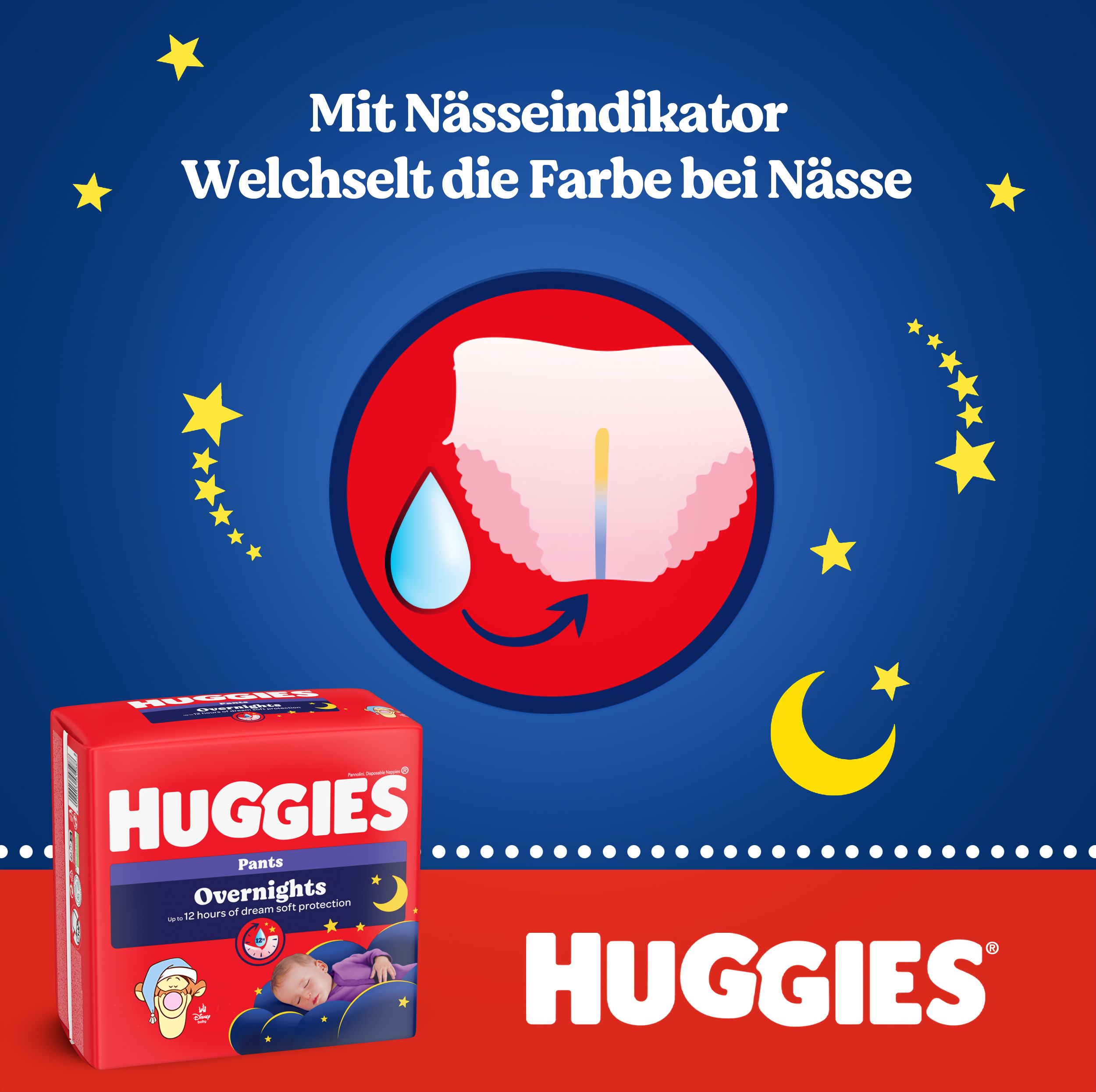 Huggies Overnight Pants Größe 6 (15-25 kg), Nachtwindeln