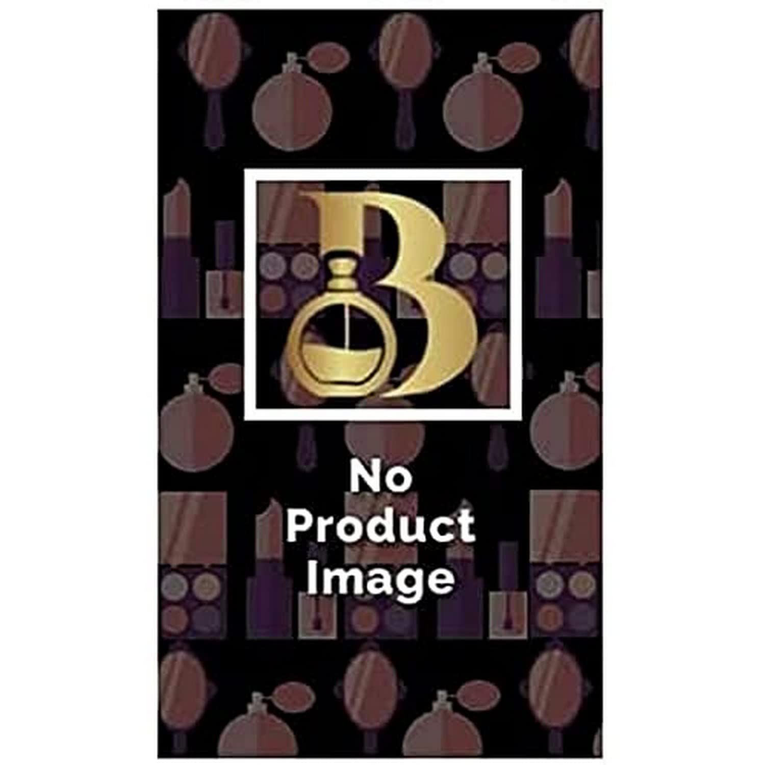 Hintergrund mit Kosmetik-Symbolen. In der Mitte ein weißes Feld mit goldener Verzierung und Text: "No Product Image".