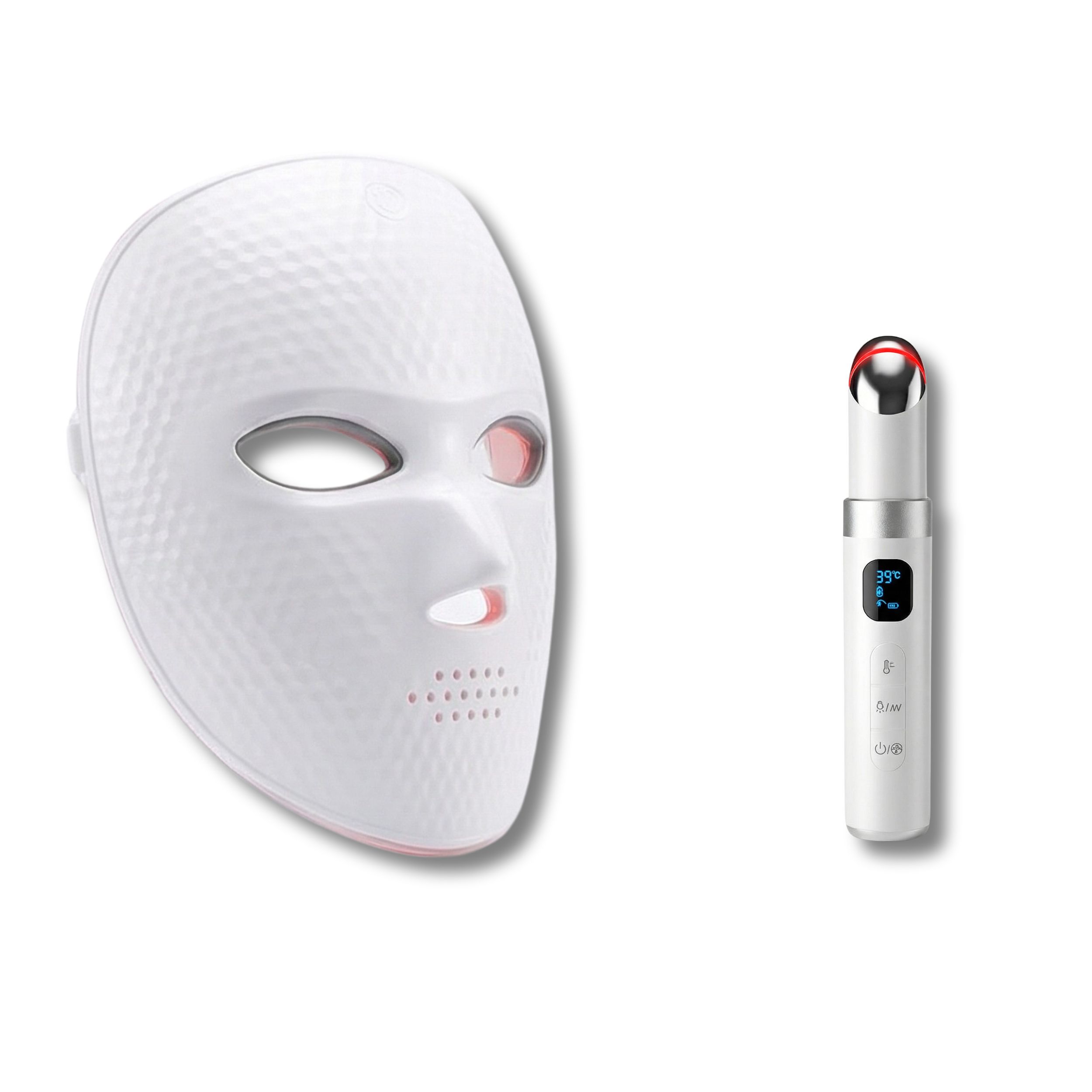 Glow- & Augenpflege-Box – Professionelle LED-Maske, EMS-Augen-Anti-Aging-Gerät 50x50 cm