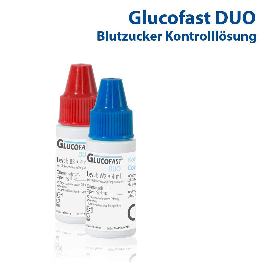 Glucofast Duo Blutzucker-Kontrolllösung - Zur Verwendung mit dem Blutzucker-Mess 1 St