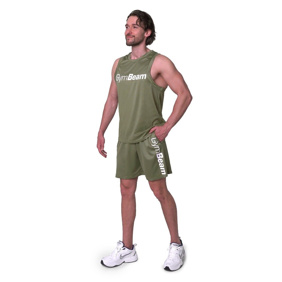 GymBeam Tanktop Herren regular aus Polyester im Essence-Modell Grün