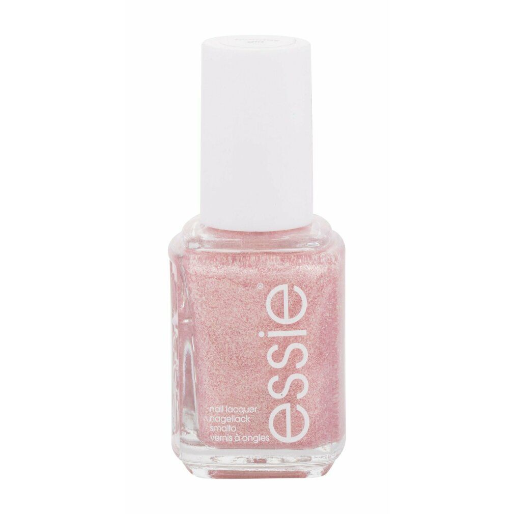 Rosa Nagellackflasche mit weißem Deckel. Aufschrift "essie".
