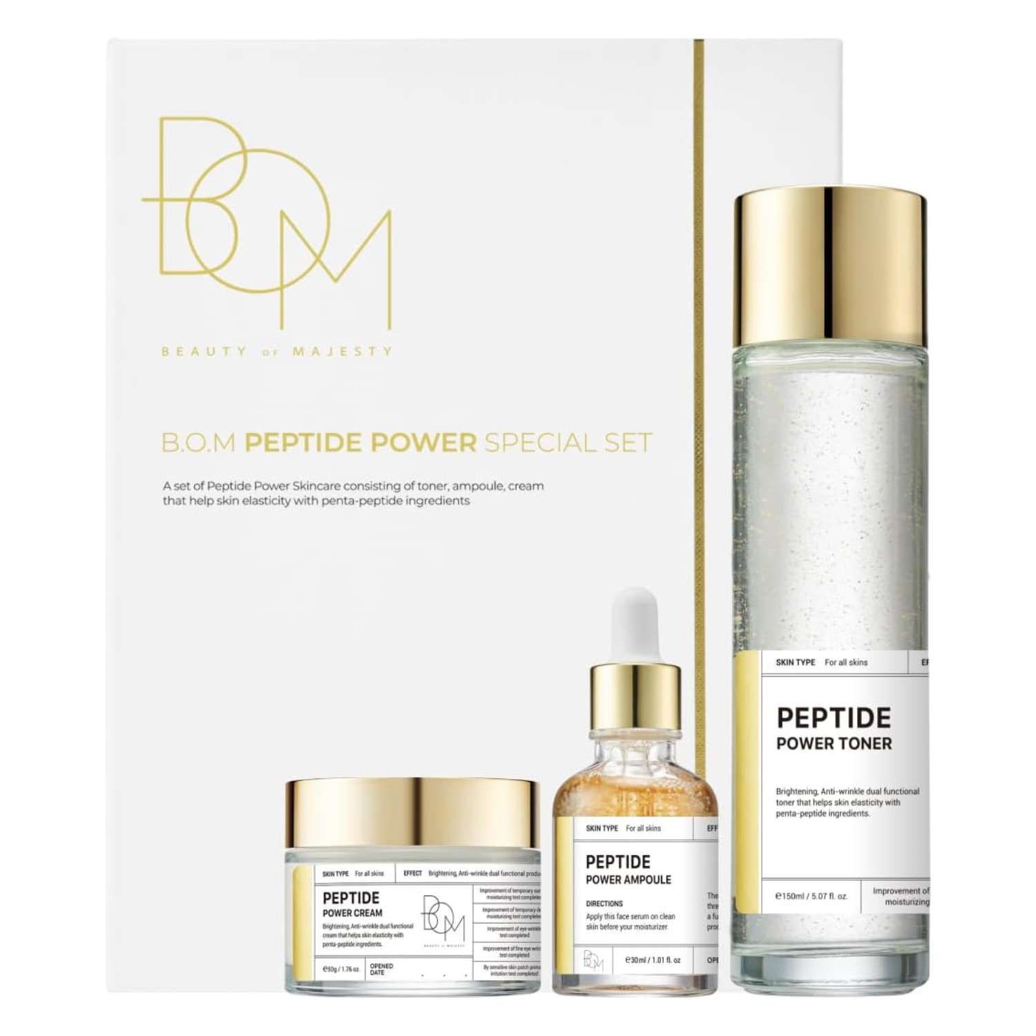 BOM Peptide Power Gift Set 3P 230 g Feuchtigkeitscreme