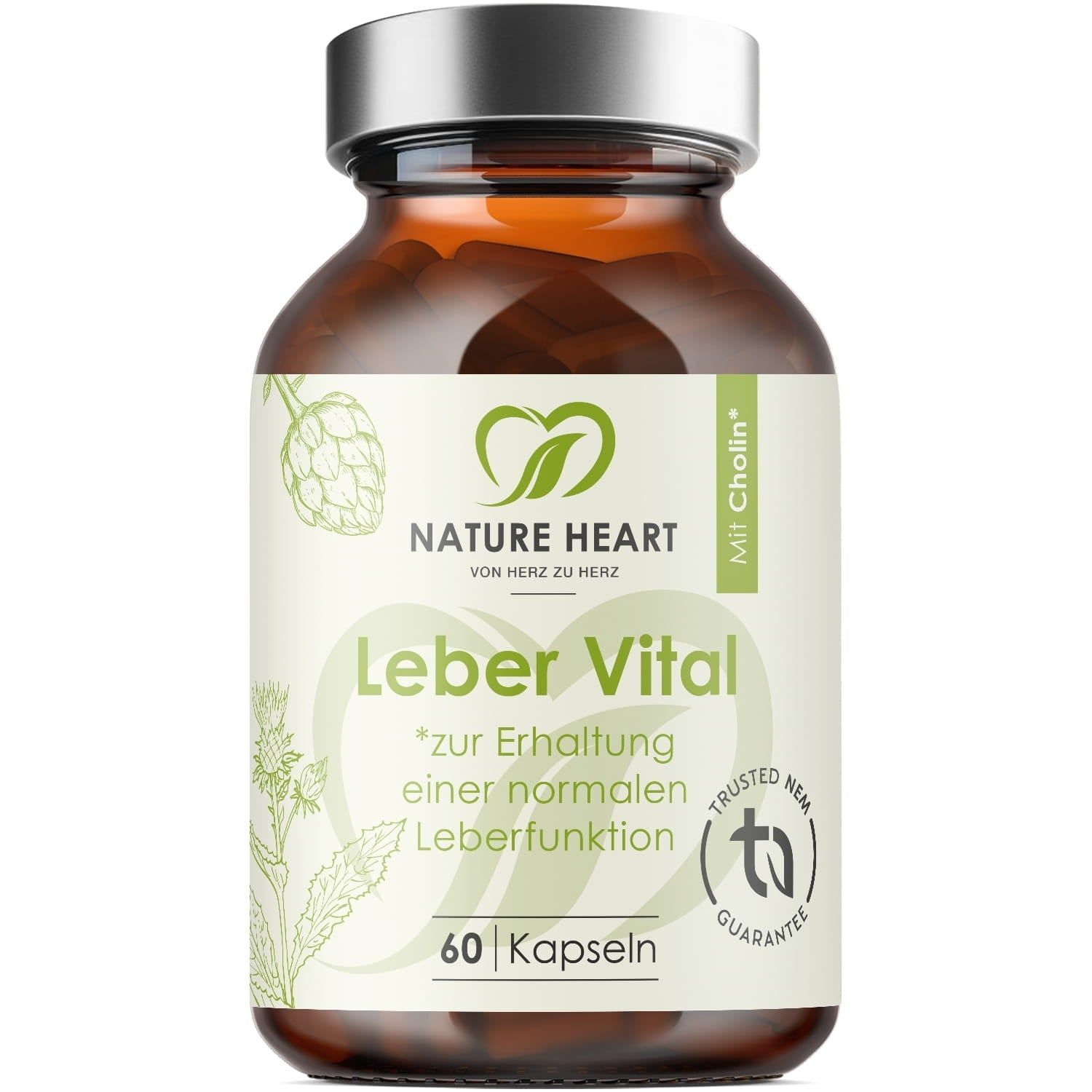 Nature Heart Leber Vital mit 9 Pflanzenextrakten 60 St Kapseln