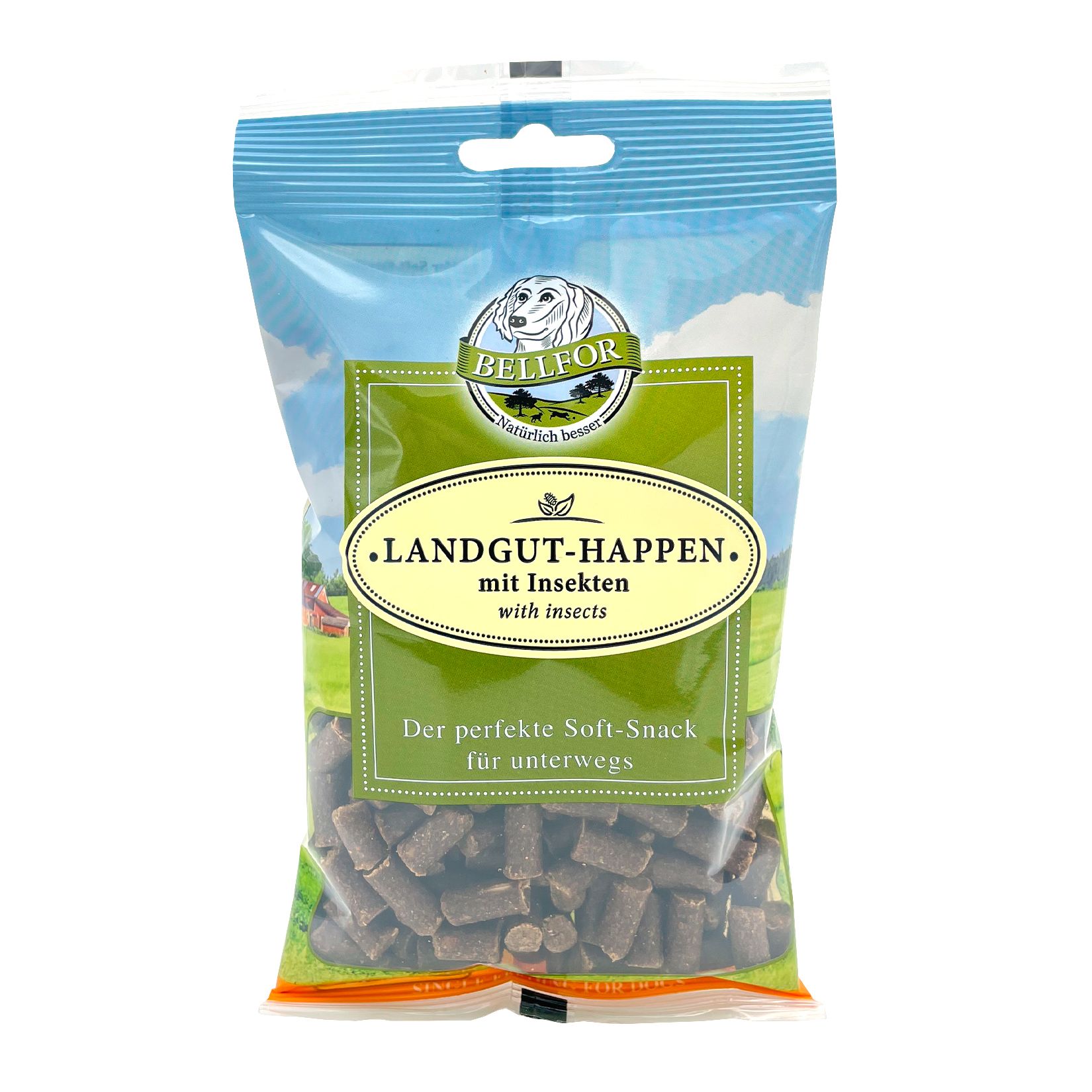 Bellfor Hypoallergenes Soft Snacks für Hunde mit Insekten - Landgut-Happen