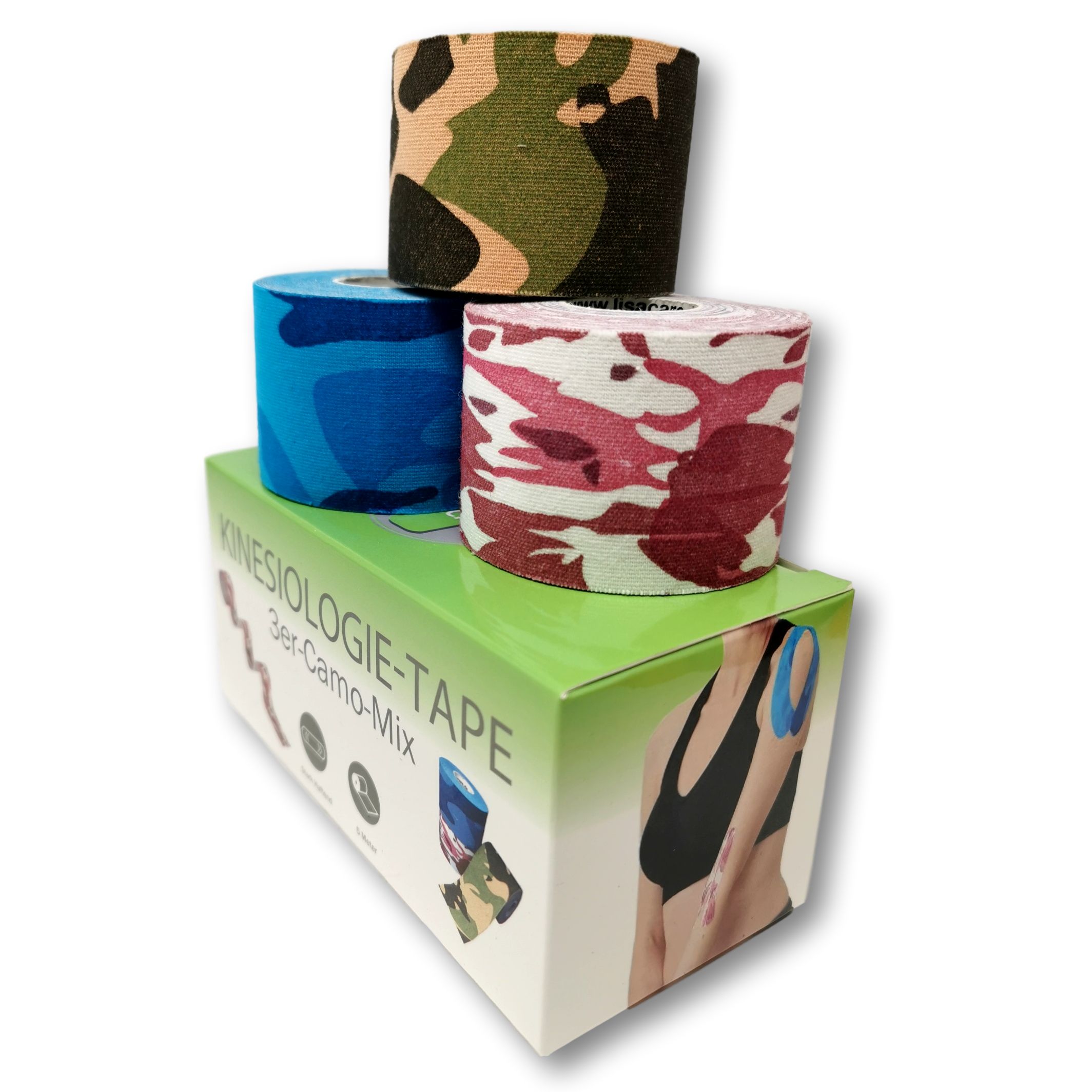 LisaCare Kinesiologie Tape - Camouflage Set 5cm x 5m 3 St Bandage(s)