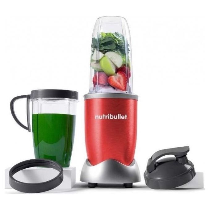 NutriBullet NB907R 0,9 L Frullatore per cottura 900 W Rosso, Argento