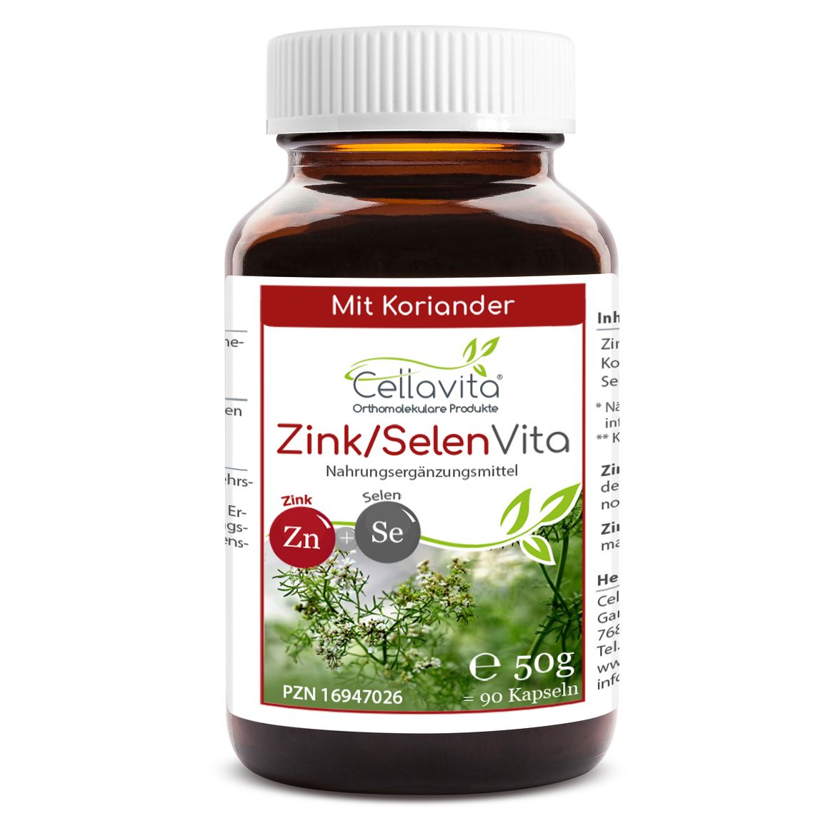 Cellavita - Zink-Selen & Koriander Vita Kapseln 50 g