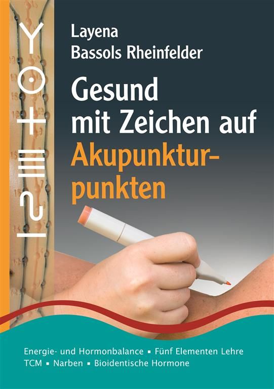 Gesund mit Zeichen auf Akupunkturpunkten