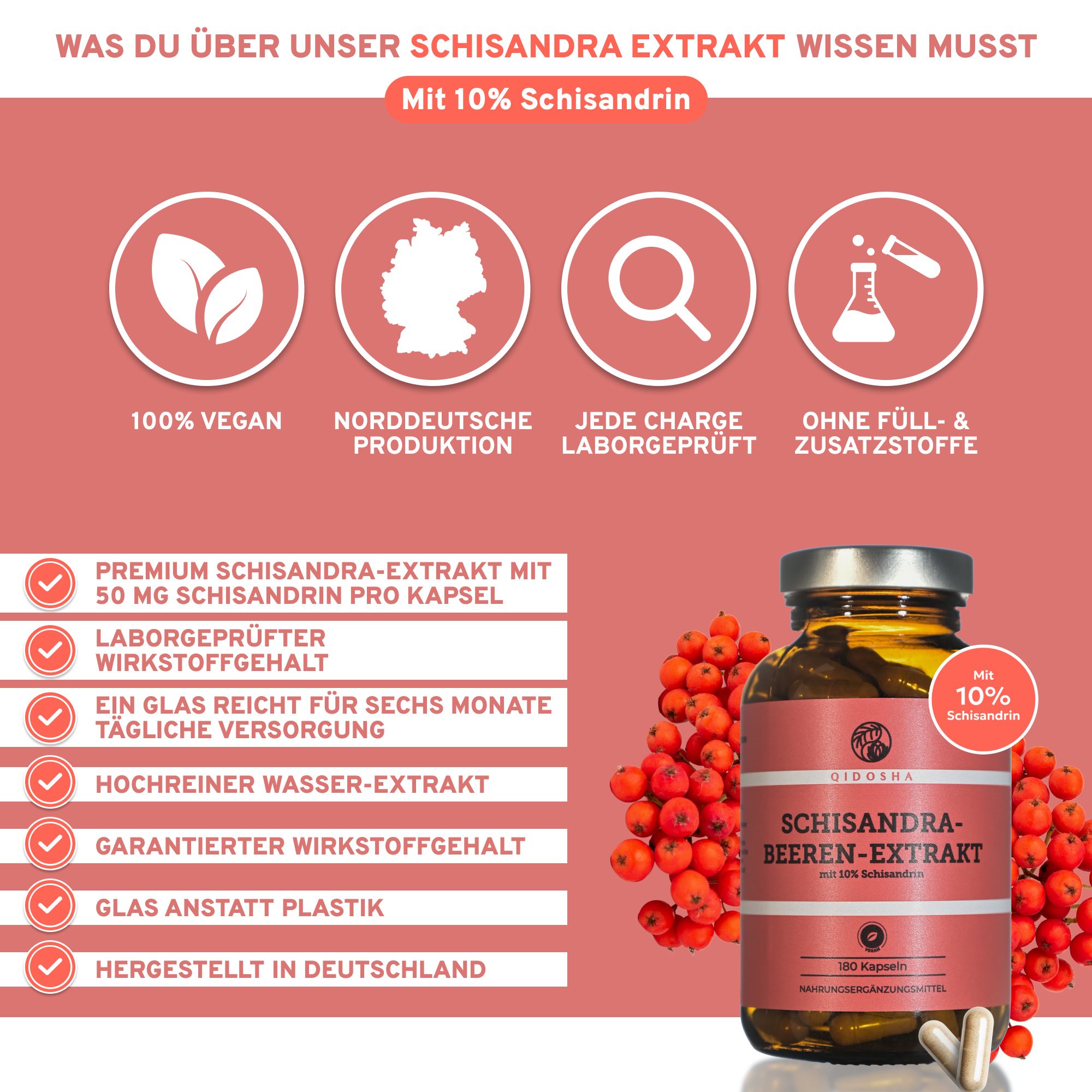 QIDOSHA Schisandra Extrakt mit 10% Schisandrin