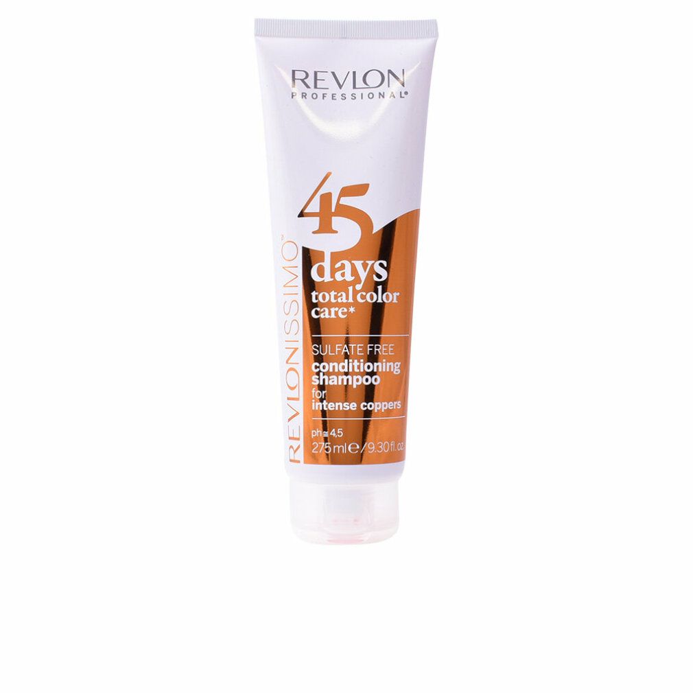 Weiß-orange Tube mit Produktnamen und Aufschrift '45 days total color care' und 'Intense Coppers'.