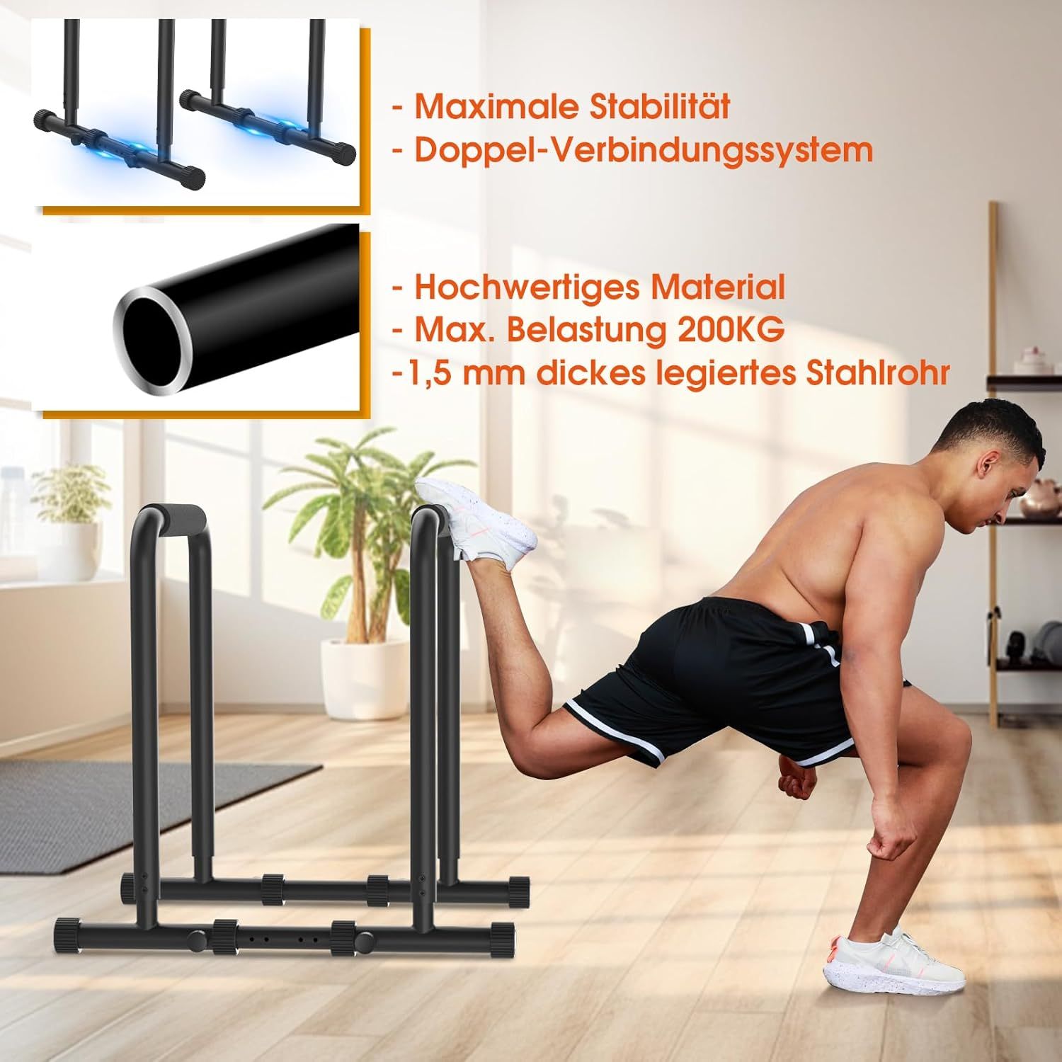 DH FitLife höhenverstellbar Dip Station