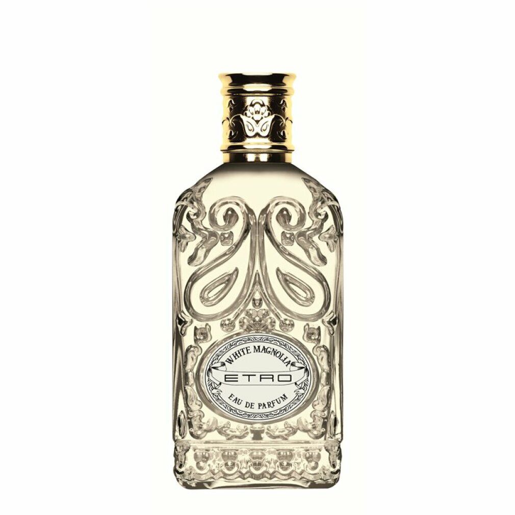 Etro White Magnolia Eau de Parfum Flakon mit floraler Box.