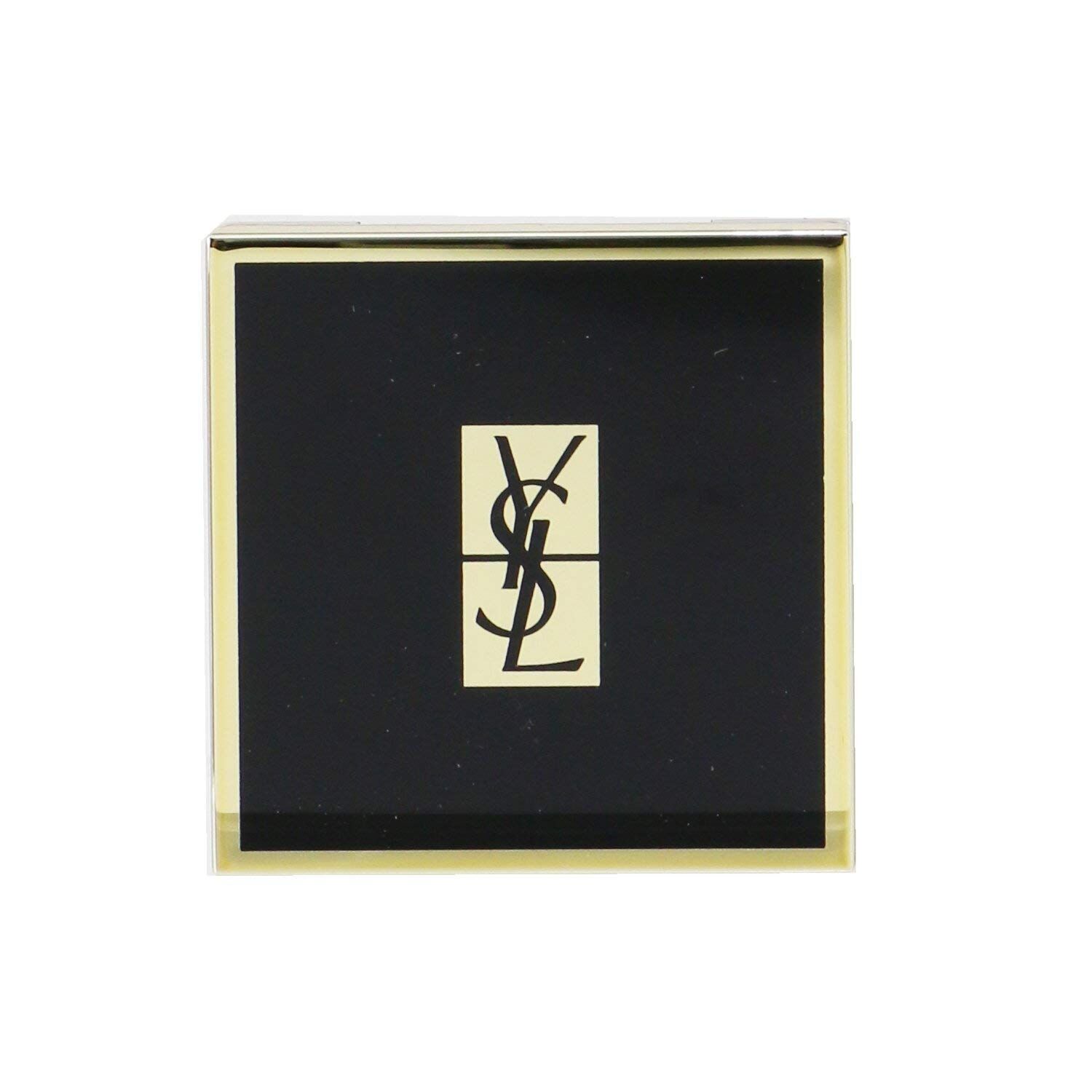Yves Saint Laurent Lidschatten. Schwarzer Deckel mit goldenem Logo. Goldfarbener Rahmen.