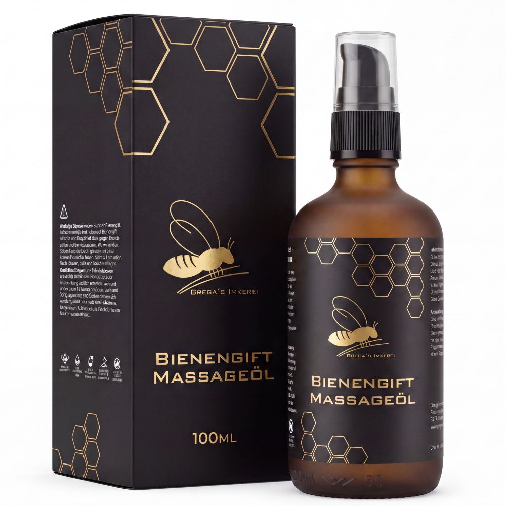 Gregas Bienengift Massageöl 100ml Intensiv Pflege-Serum für Muskeln Gelenke 100 ml