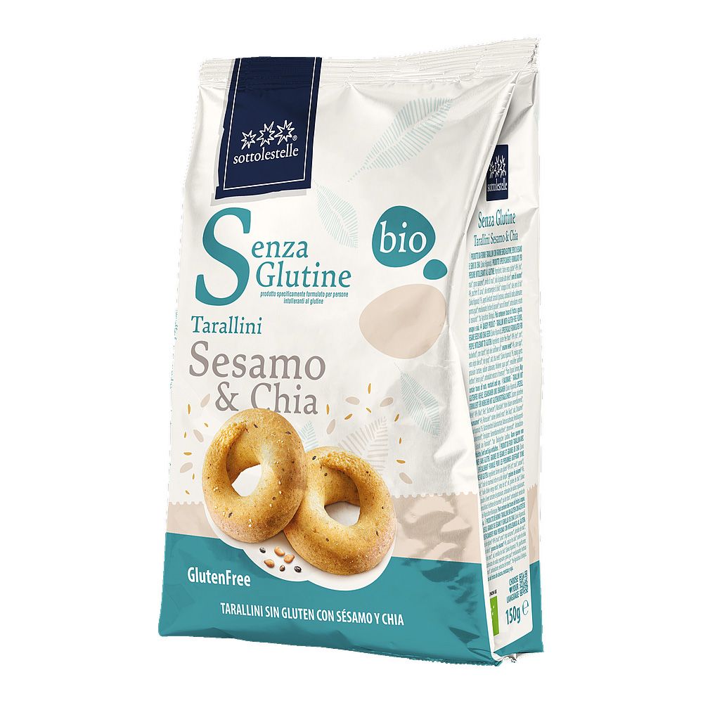 Tarallini con Semi di Sesamo e Chia Senza Glutine - Sottolestelle