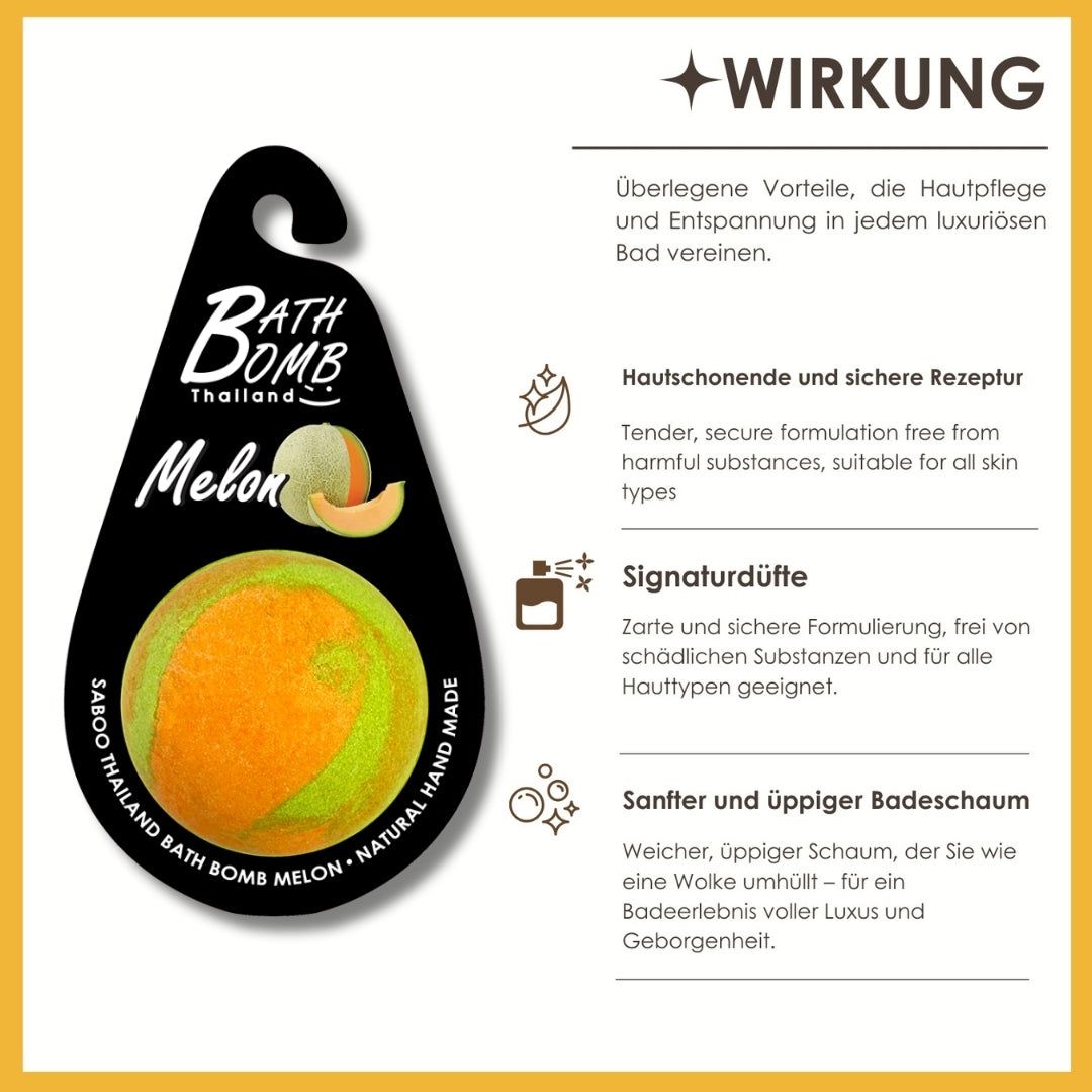 Wirkung: Hautpflege und Entspannung. Text: Hautschonende Rezepturen, Signaturdüfte, sanfter und üppiger Badeschaum.