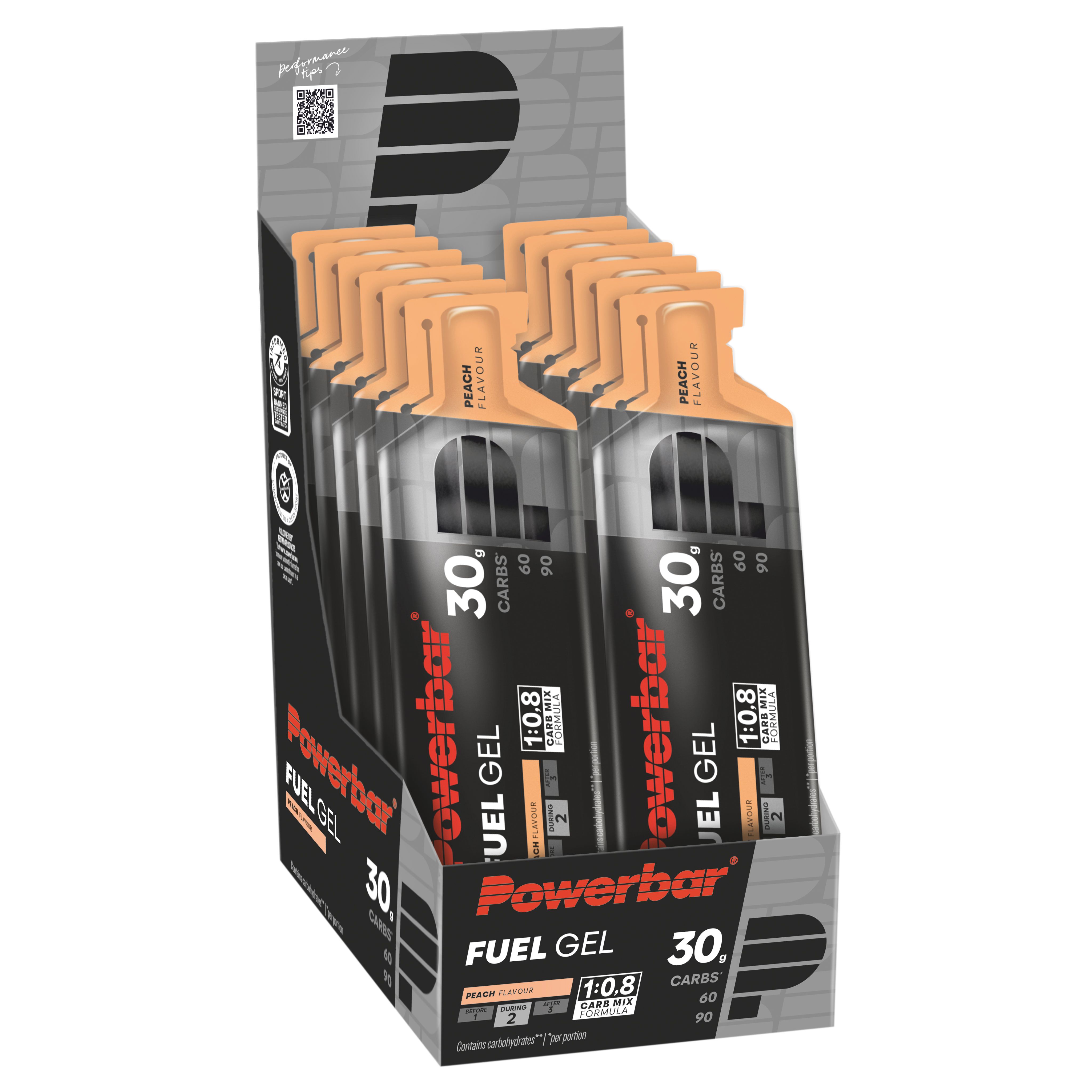 POWERBAR Kohlenhydratgel Fuel 30 Gel Black Line Peach Kohlenhydrate