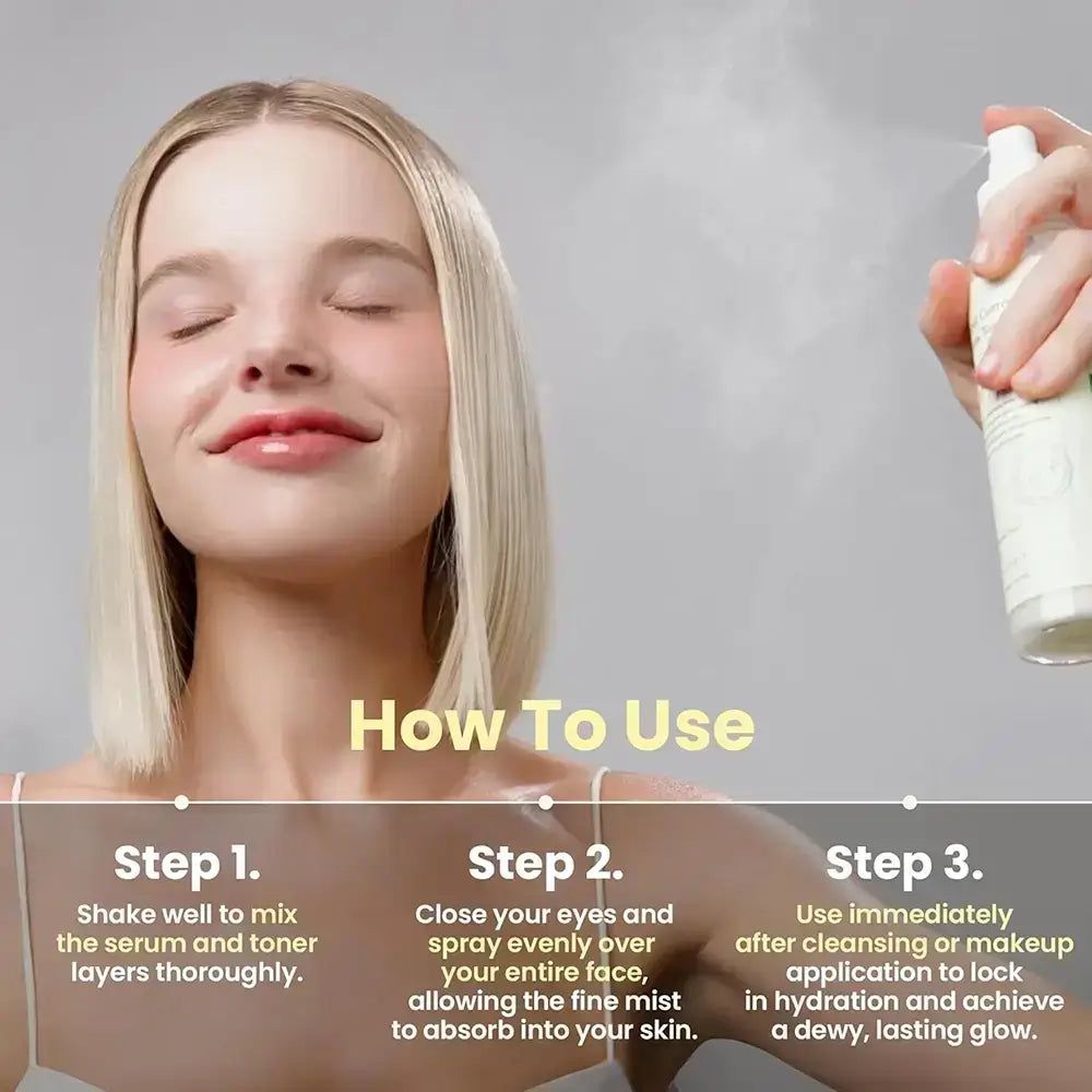 Axis-Y Dark Spot Correcting Glow Toner, Flasche mit Etikett, das Inhaltsstoffe und Anwendung zeigt.