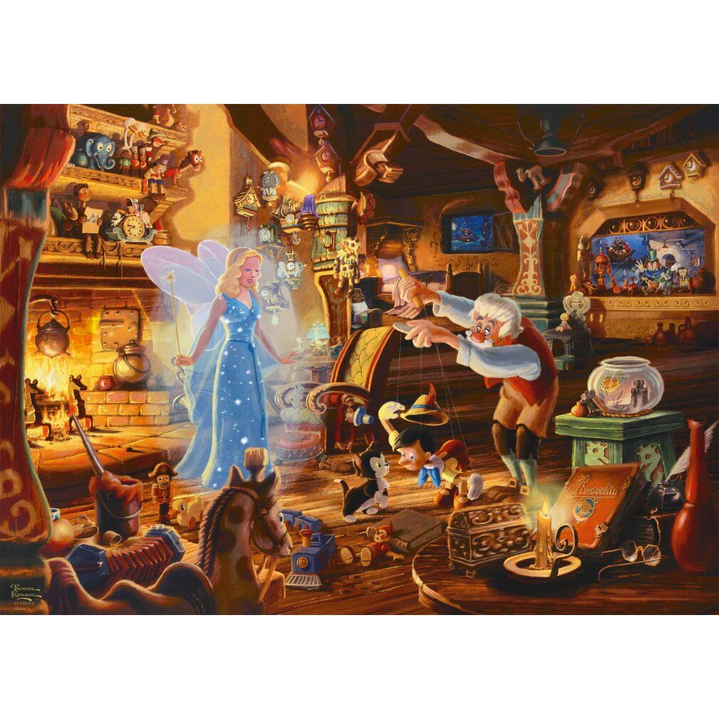 Thomas Kinkade Studios: Collezione Disney Dreams - Pinocchio di Geppetto (1000 pezzi)