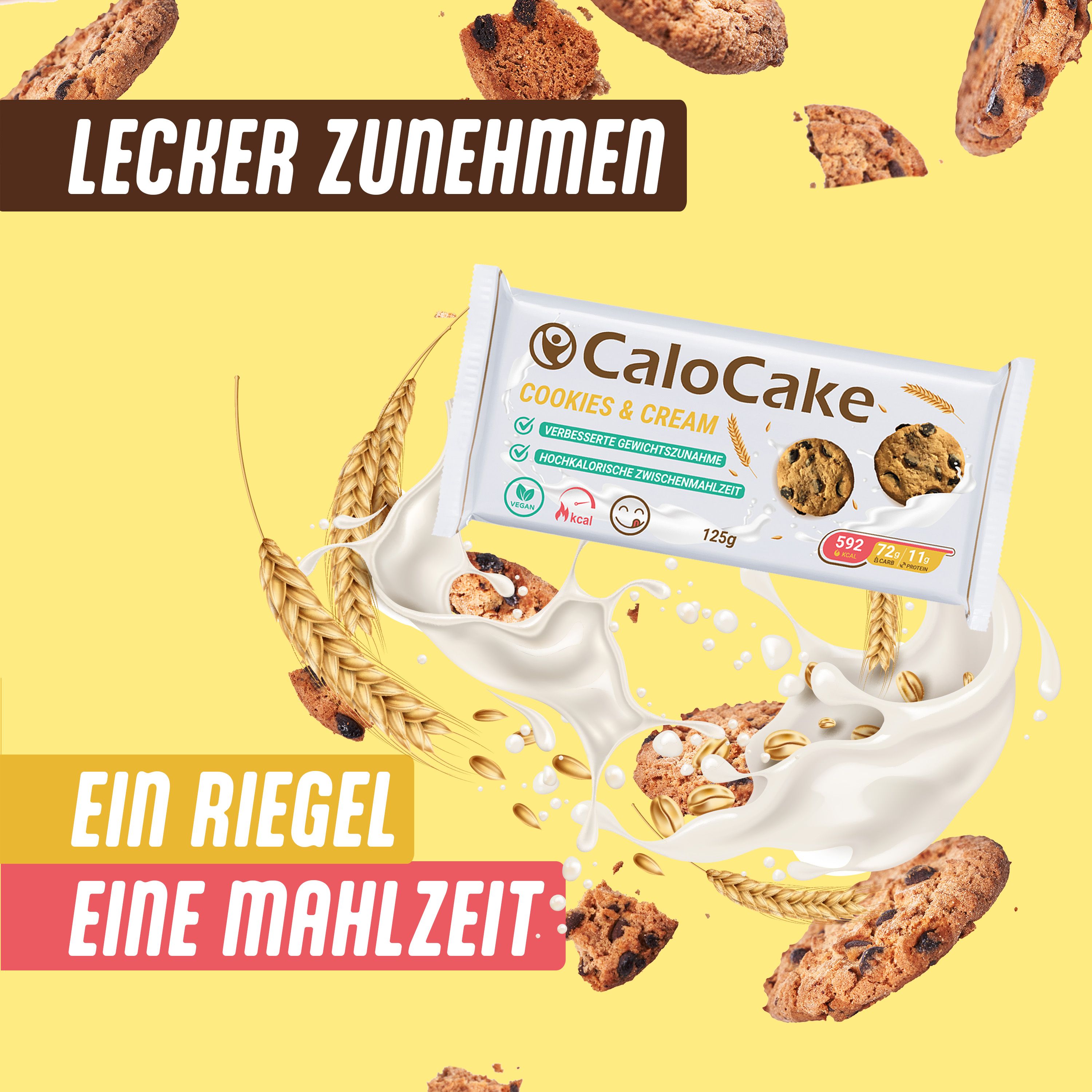 CaloCake von CaloVital | Ausdauer- & Energieriegel als hochkalorische Nahrung für Gewichtszunahme 3000 g Riegel