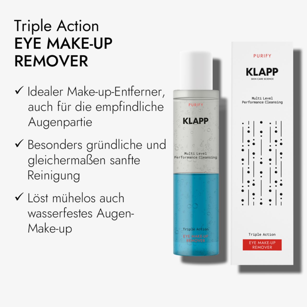 Klapp, Multi Level Performance Cleansing Eye Make-Up Remover