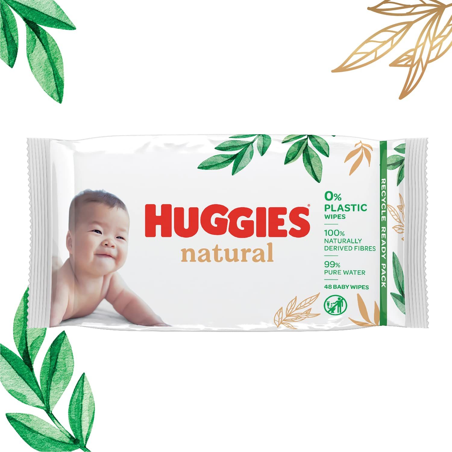 Huggies Natural Pure Water Feuchttücher Tücher Baby Wipes 12x48 St