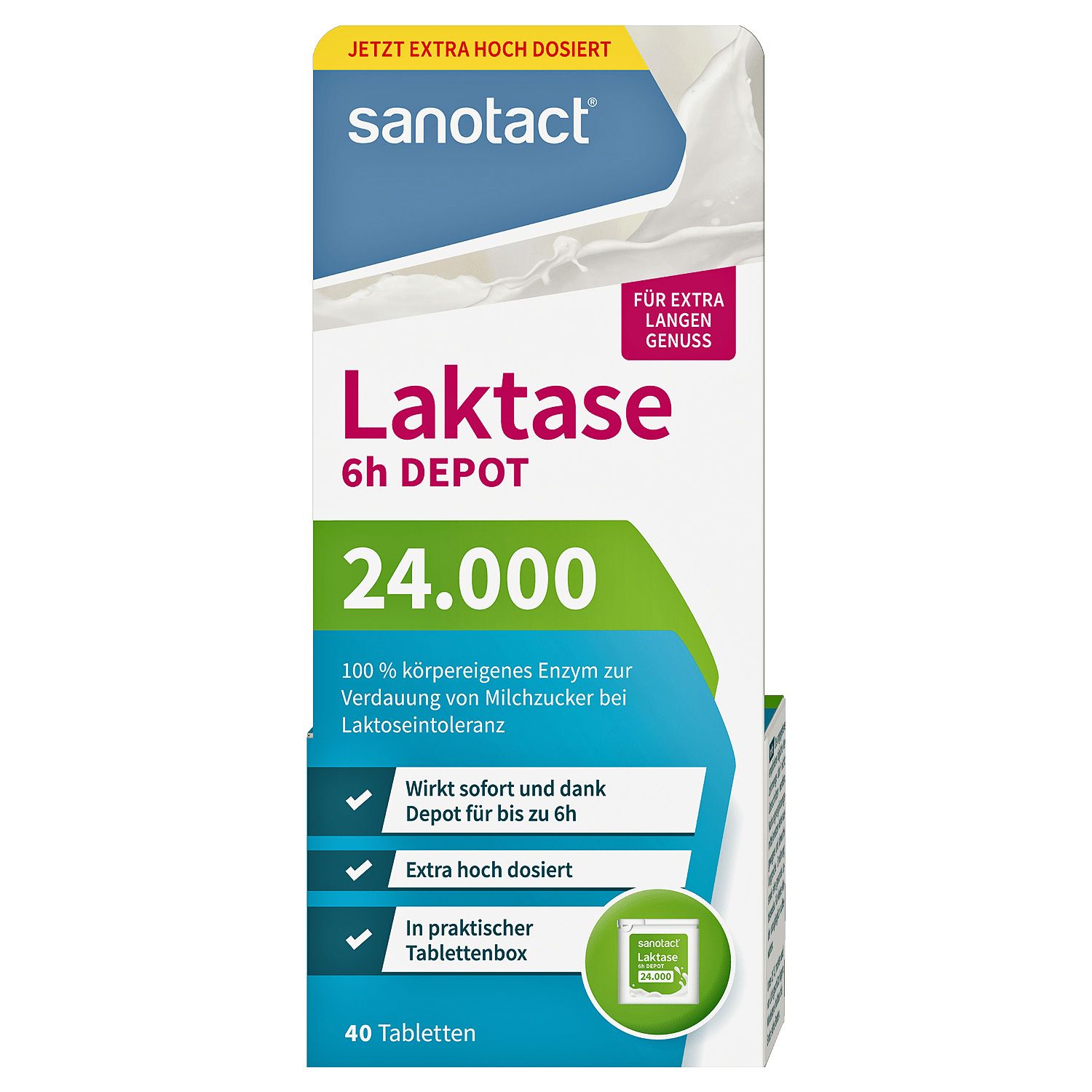 Sanotact Laktase 24.000 Depot Tabletten