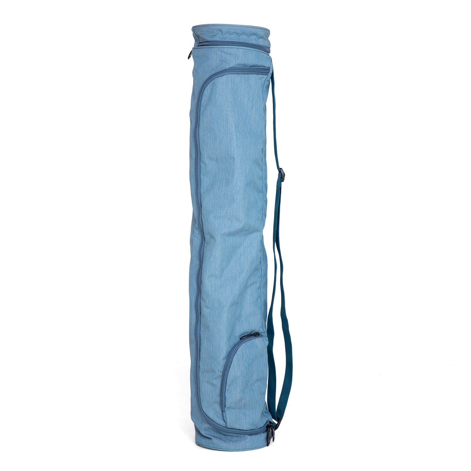 Yogamatten Tasche Asana Bag XXL 80  graublau meliert , Polyester/Polyamide bestickt