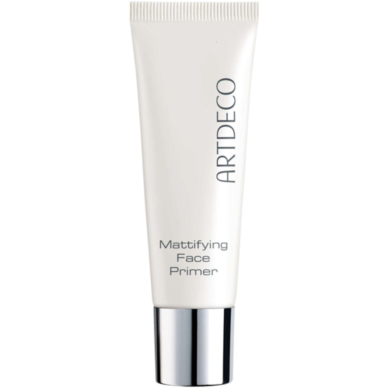 Weiße Tube mit silbernem Verschluss. Aufschrift: ARTDECO, Mattifying Face Primer.
