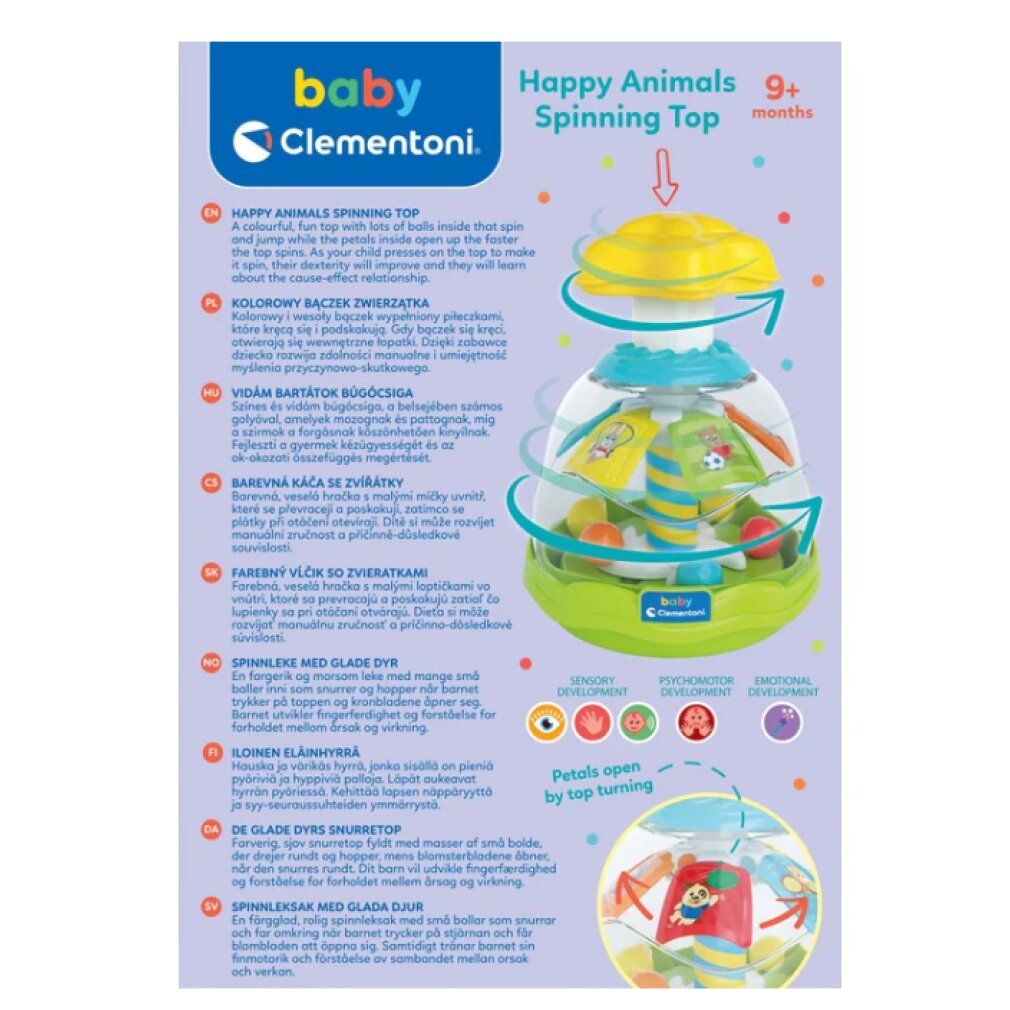 Bunter Kreisel mit Tierchen und Kugeln Clementoni 17945 1 St