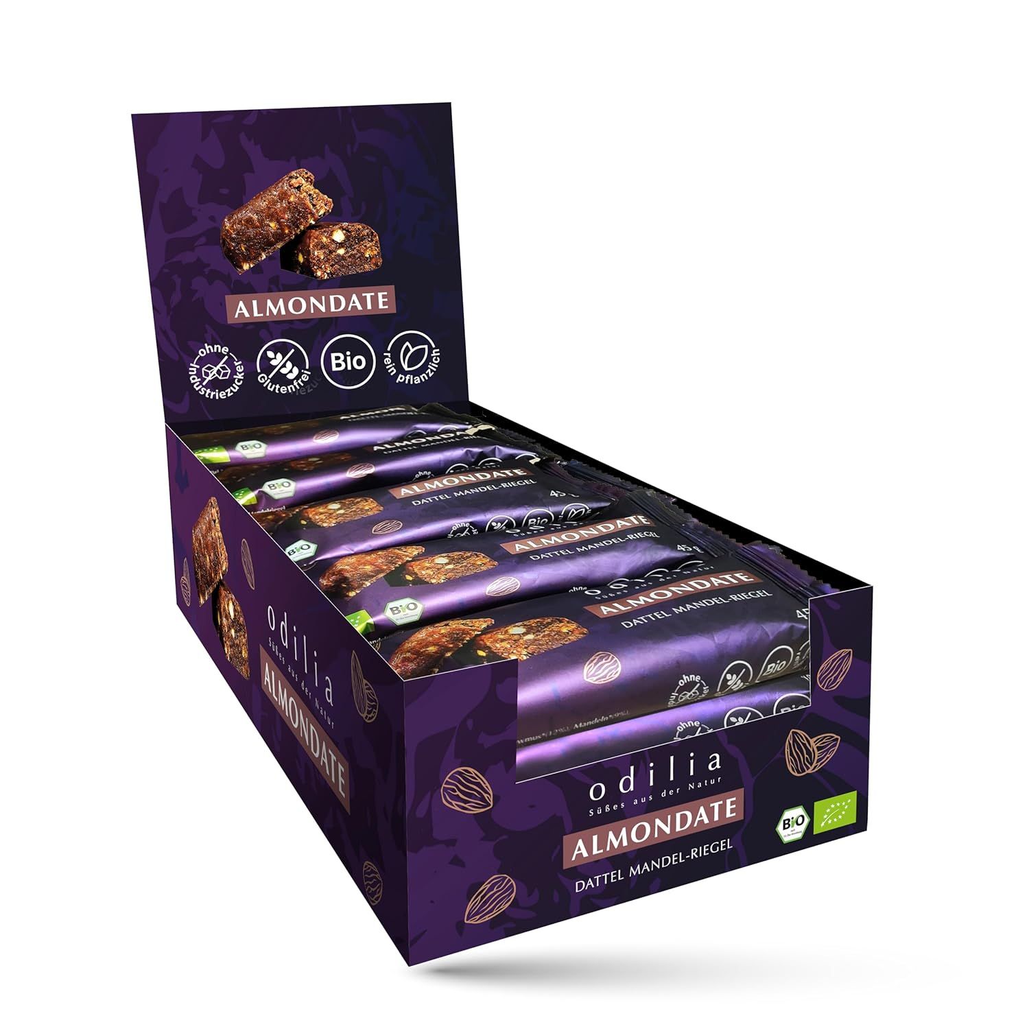 odilia AlmonDate Bio Dattel-Mandelriegel 15x45 g Riegel