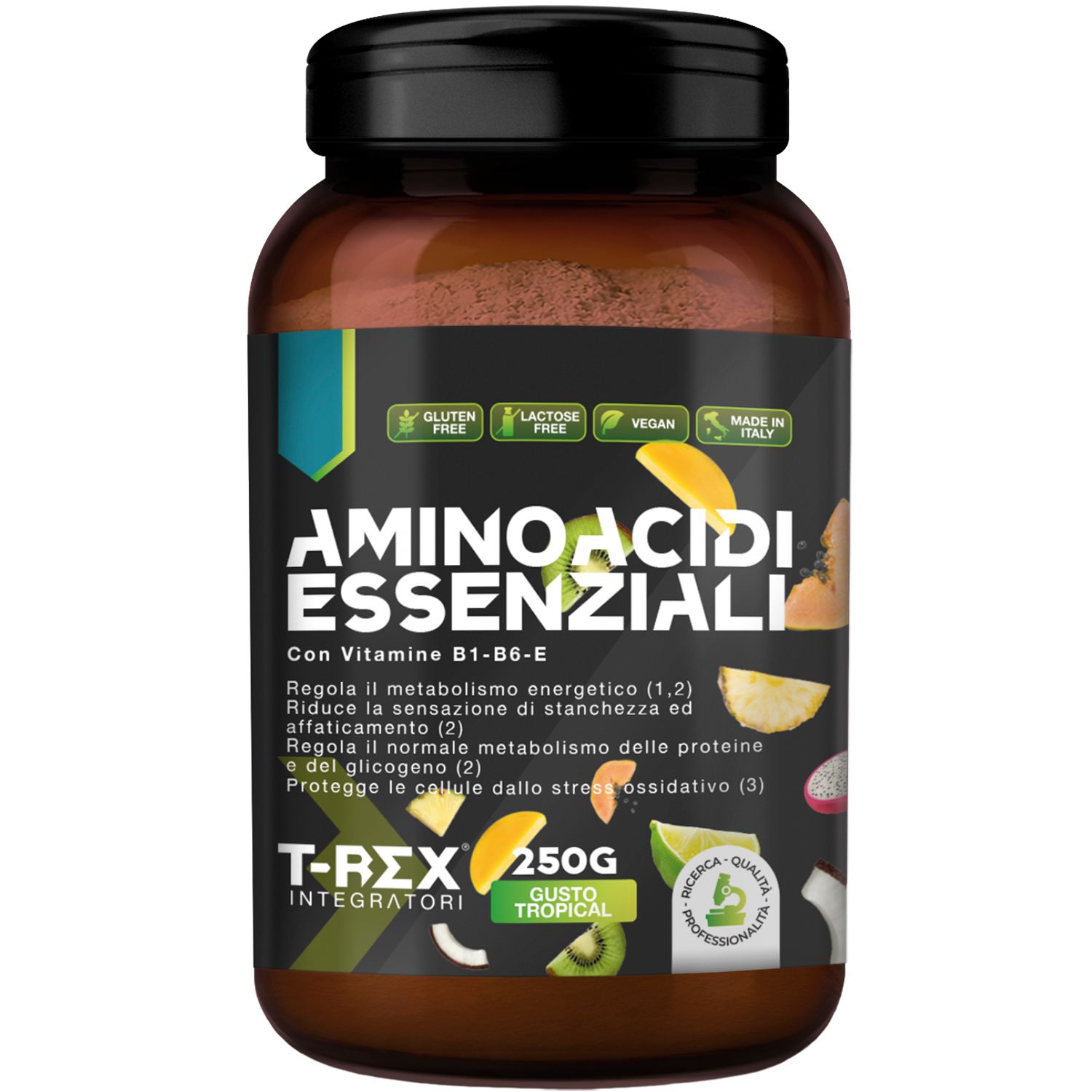 T-Rex Integratori Eaa Aminoacidi essenziali Tropical 250 g Polvere