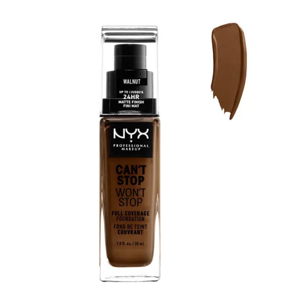 nyx Professional Makeup Can't Stop Won't Stop Full Coverage Foundation Walnut