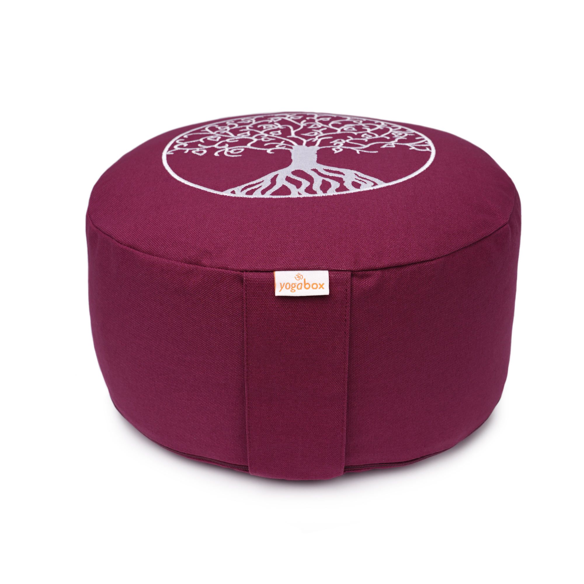 yogabox Meditationskissen Glückssitz® Lebensbaum - aubergine 33 x 15,0 cm 1 St