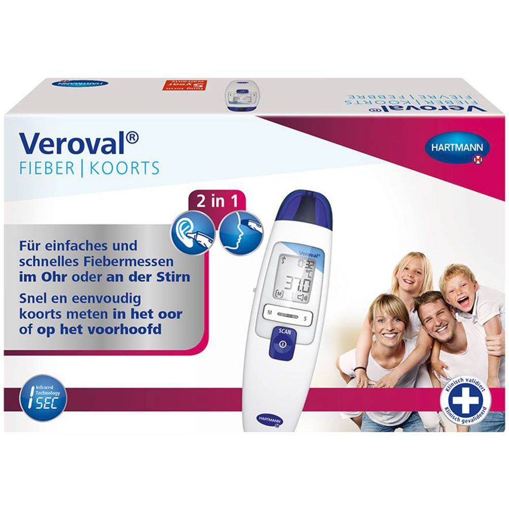 Veroval® 2en1 Thermomètre clinique à infrarouge