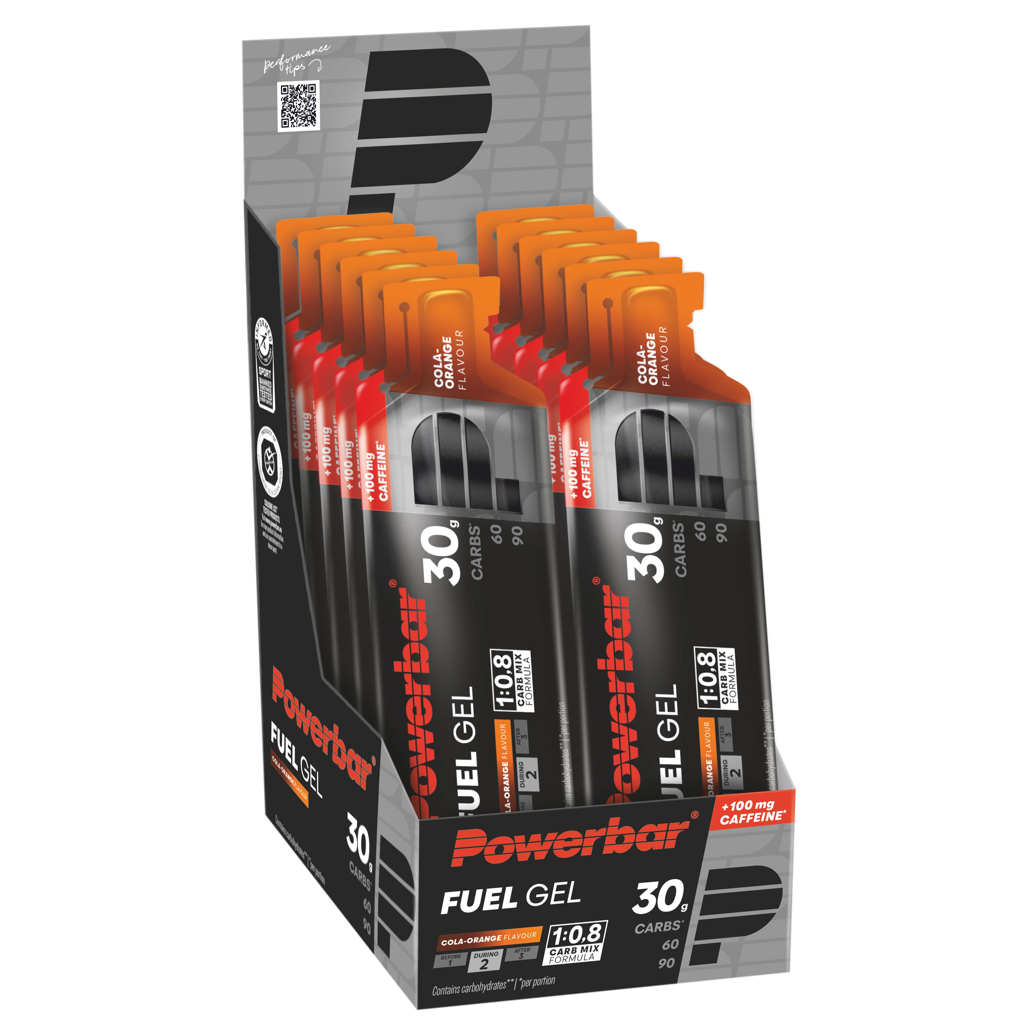 POWERBAR Kohlenhydratgel Fuel 30 Gel Black Line Cola-Orange Koffein