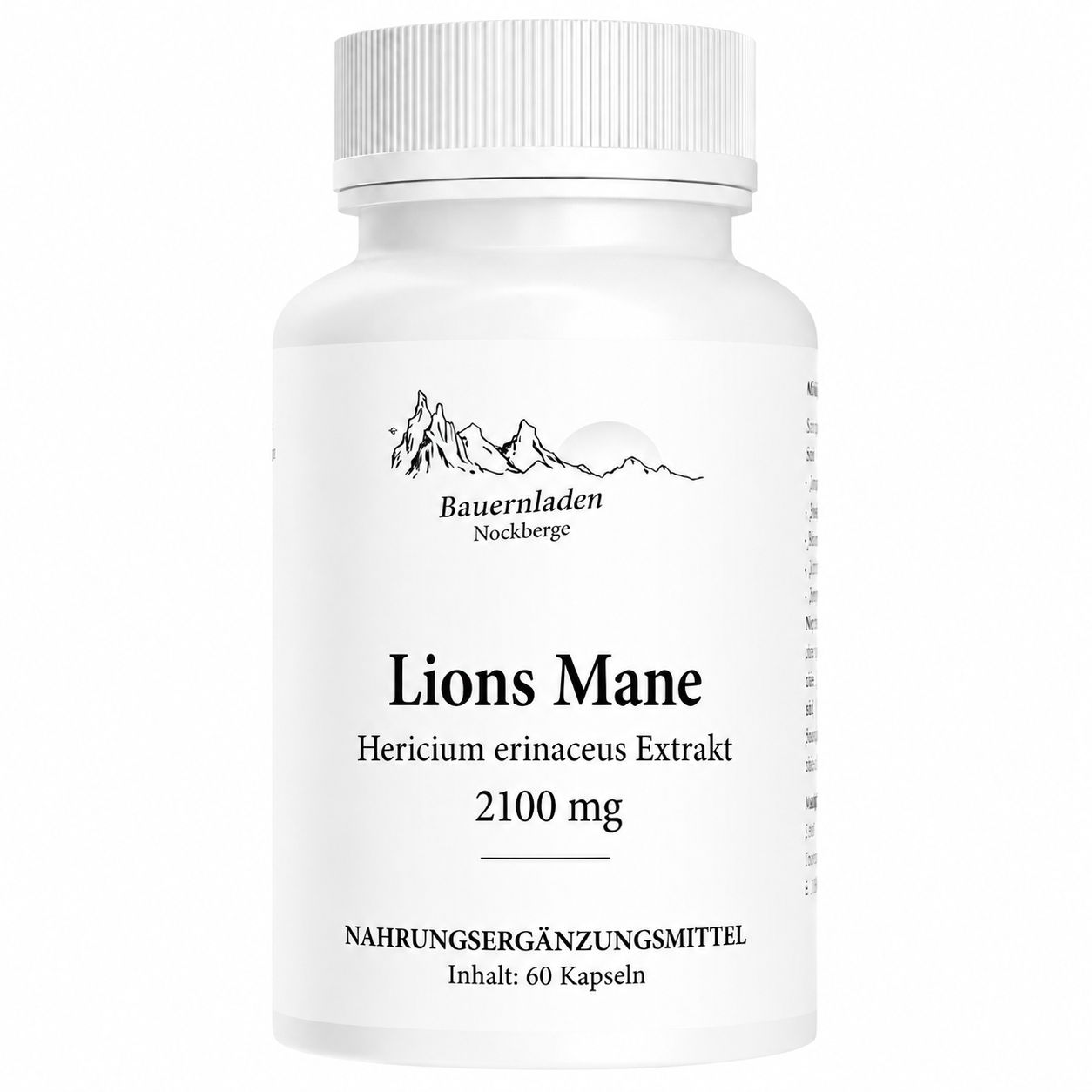 Bauernladen Nockberge | Lions Mane 2100 mg Hericium erinaceus Extrakt 1x60 St Kapseln