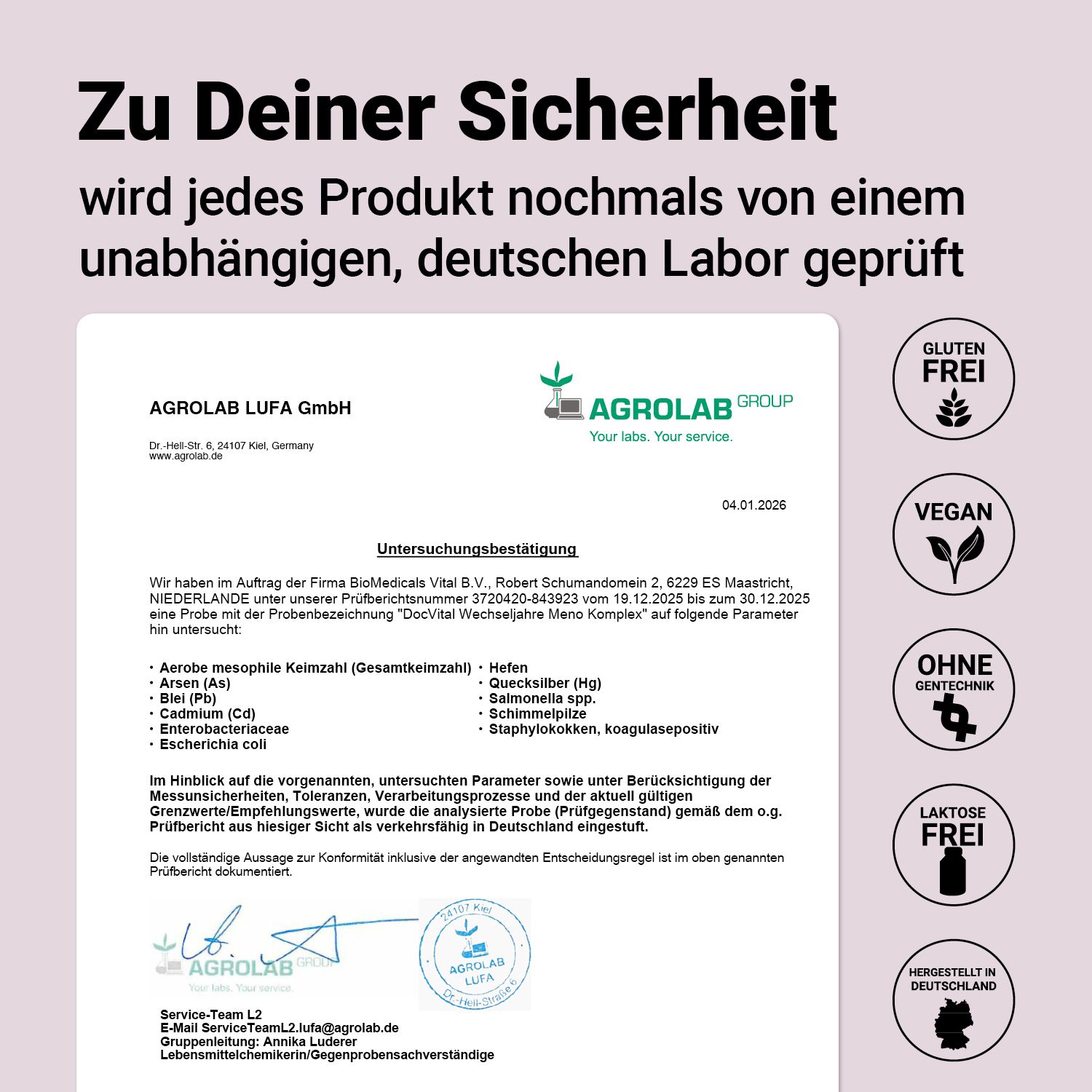 Meno Komplex Wechseljahre Kapseln - Yamswurzel & Rotklee für die Menopause - DocVital®