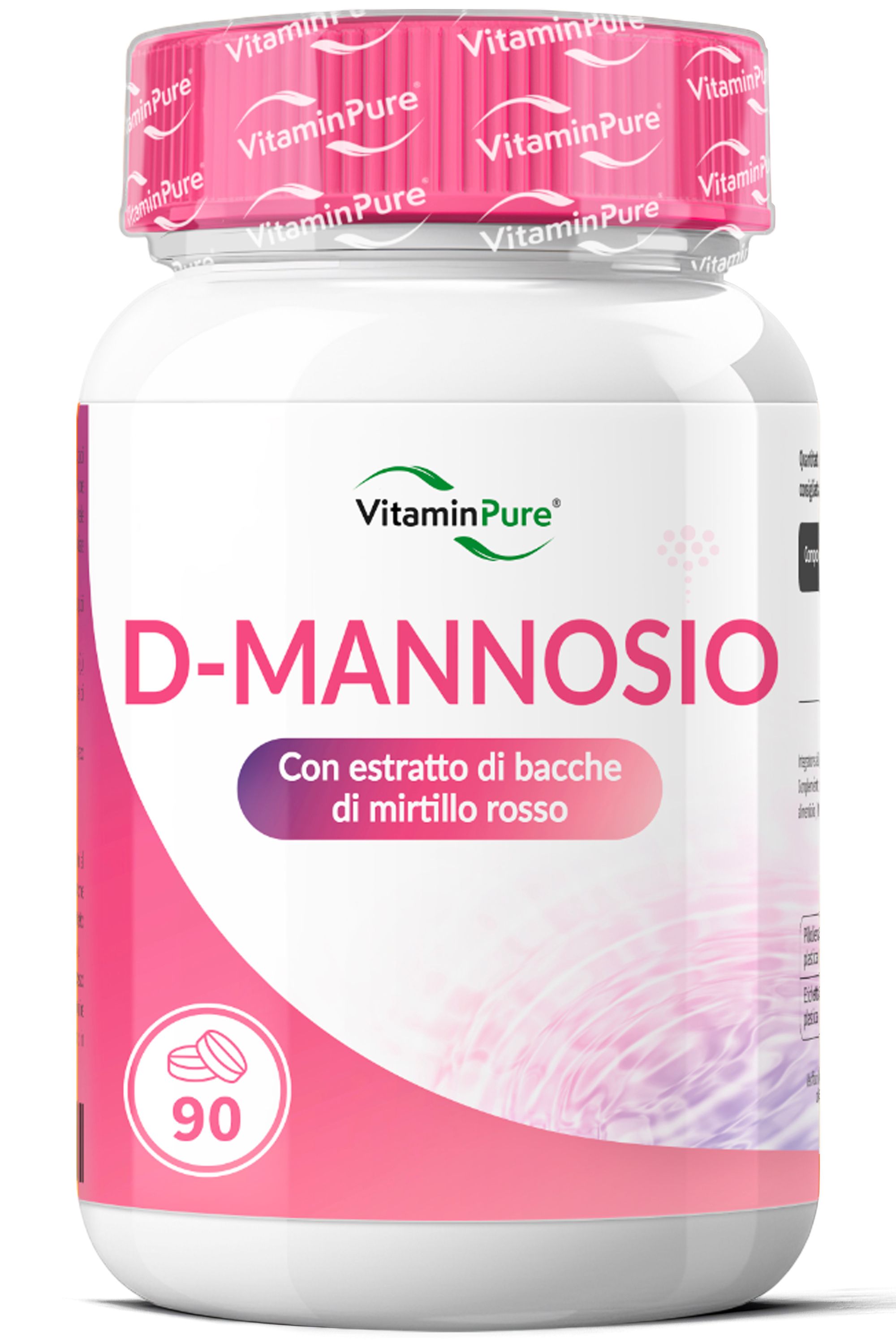 Integratore Cistite con D-Mannosio Puro e Mirtillo Rosso, Benessere Vie Urinarie, VitaminPure®